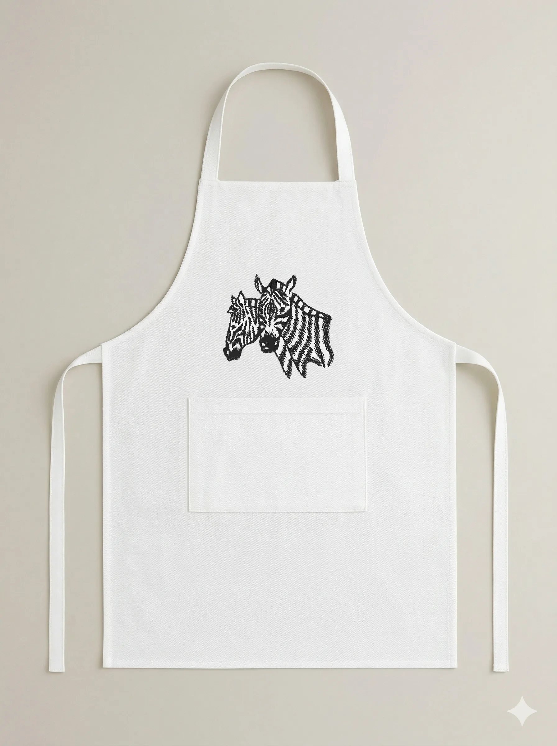 Дизайн машинной вышивки «Пара африканских зебр» (50.1×47.4 мм) — вид 6