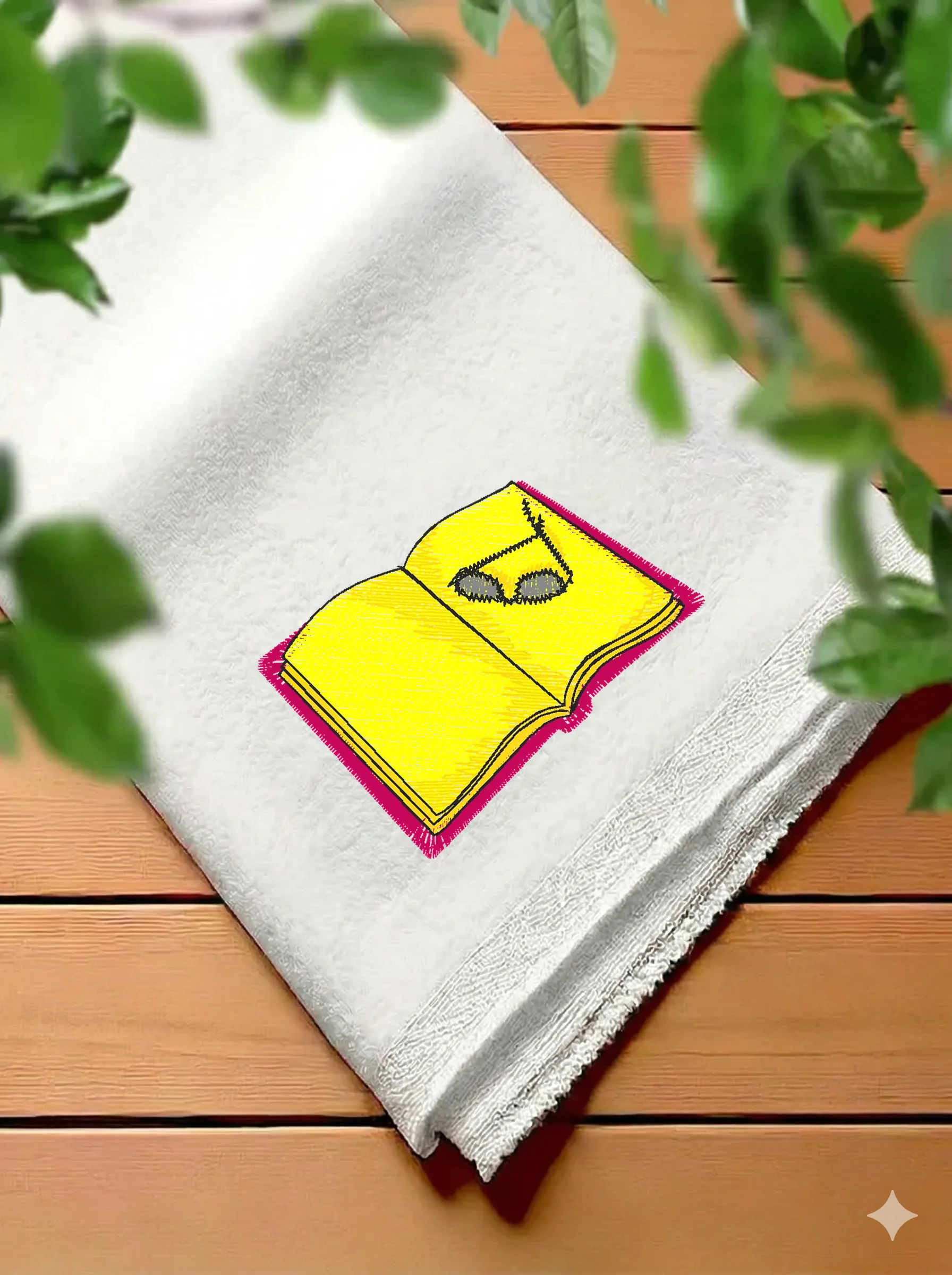 Дизайн машинной вышивки «Открытая книга и очки» (53.9×38.8 мм) — вид 7