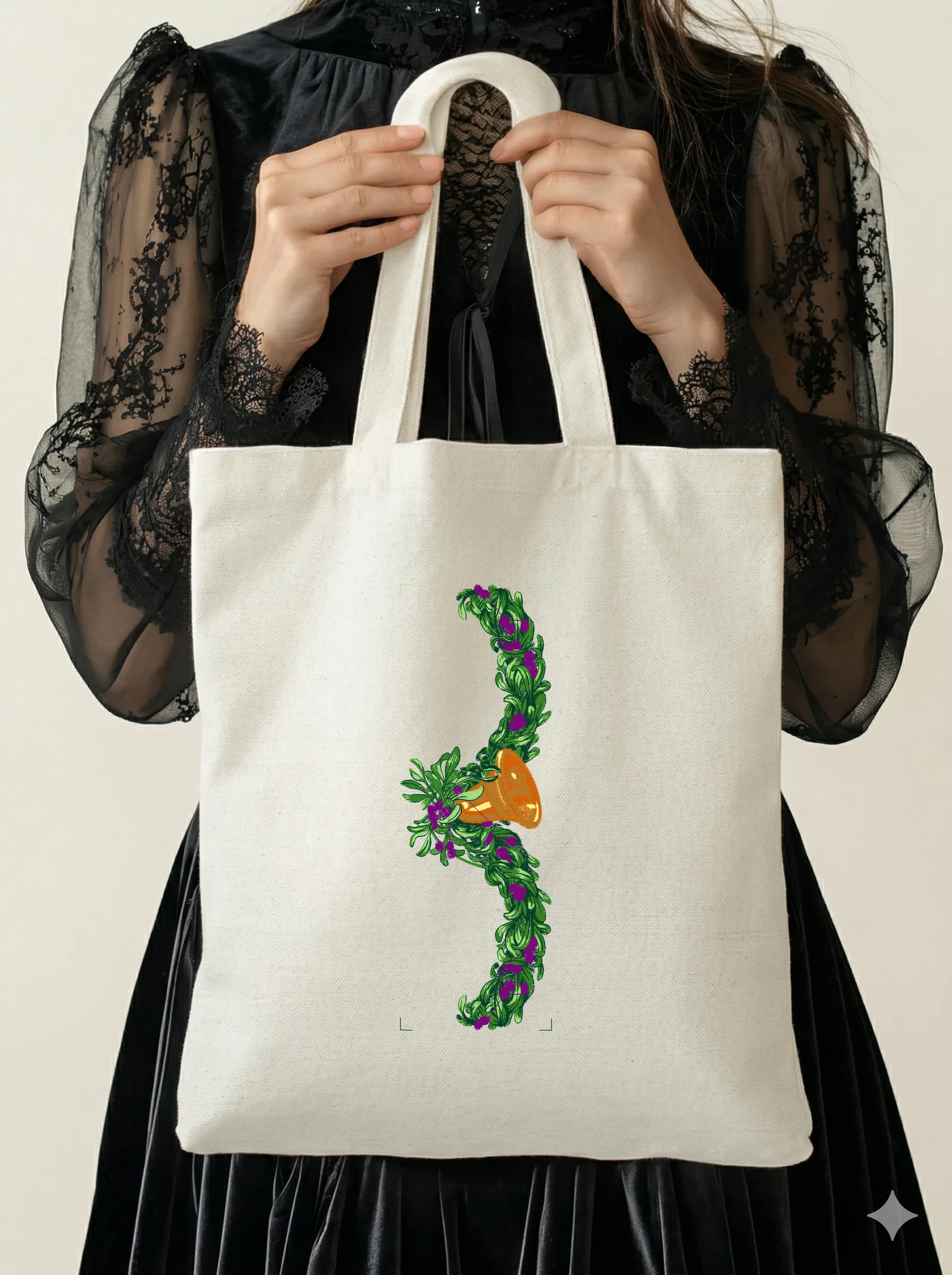 Дизайн машинной вышивки «Рождественская гирлянда с колокольчиком» (59.8×176.2 мм) — вид 5