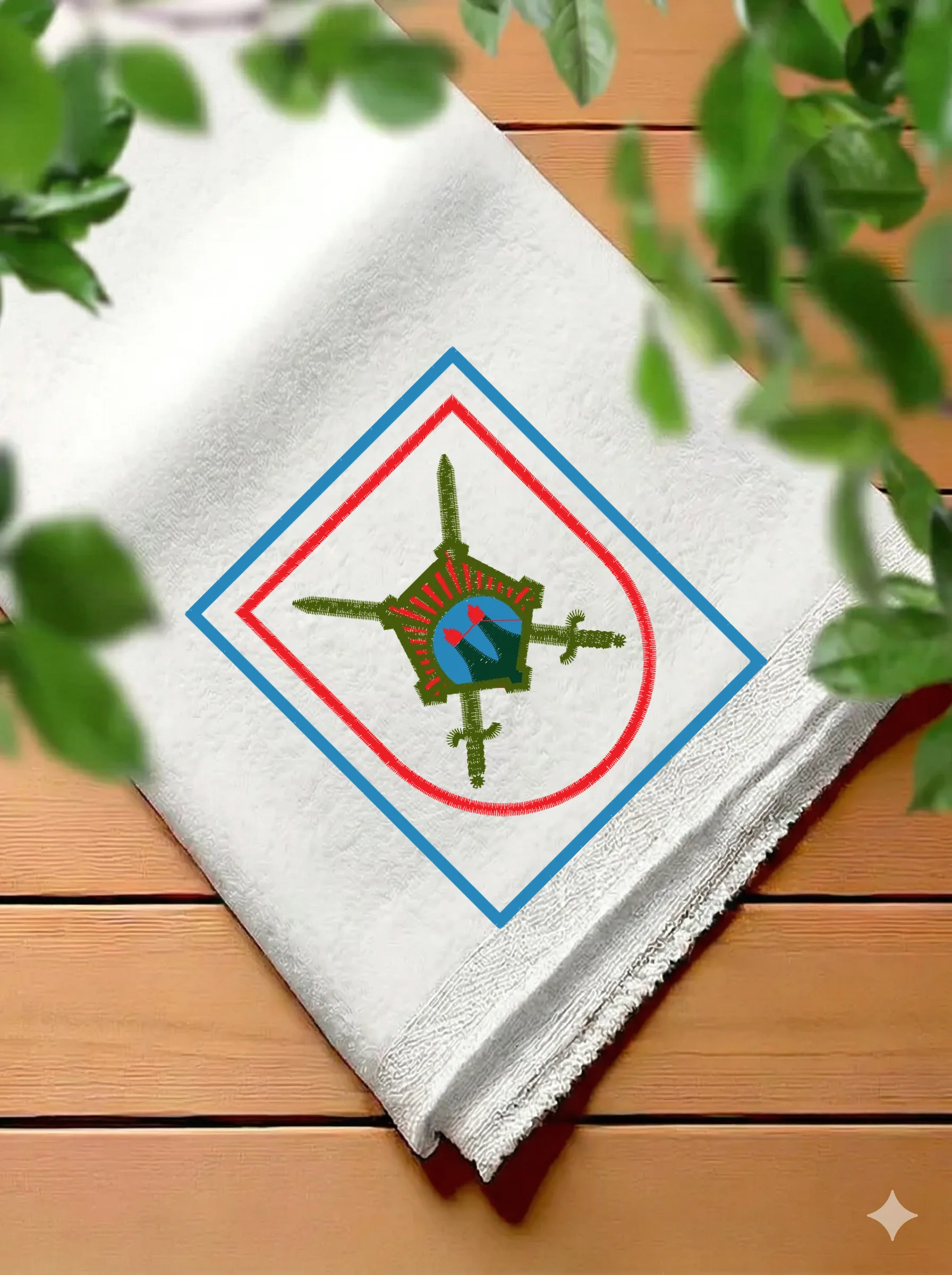 Дизайн машинной вышивки «Геральдический щит с мечами» (85.2×100.2 мм) — вид 7