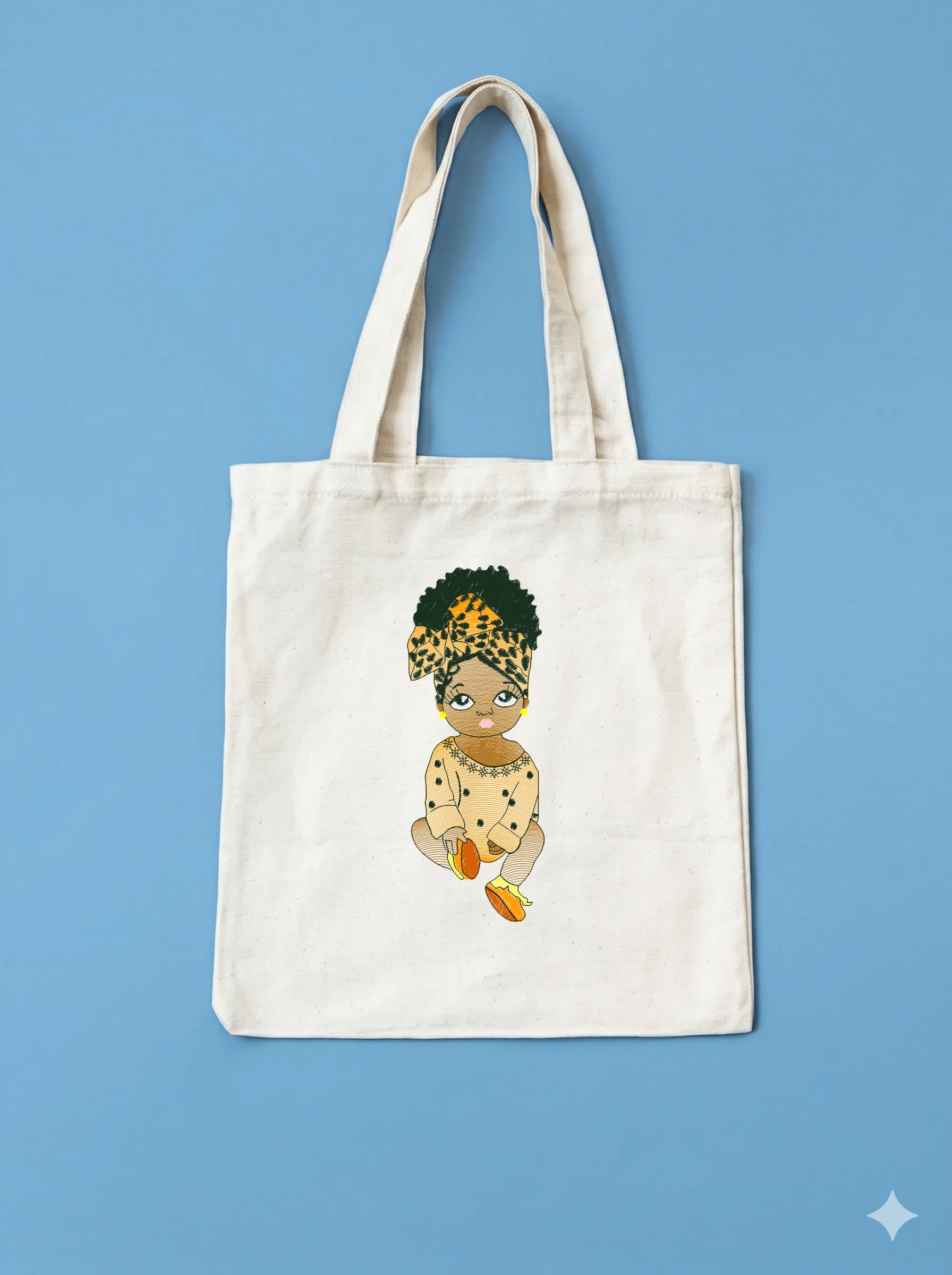 Дизайн машинной вышивки «Малышка в тюрбане» (49.6×129.4 мм) — вид 10