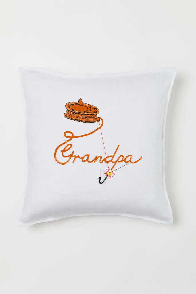 Дизайн машинной вышивки «Надпись Grandpa для рыбака» (96.5×93.7 мм) — вид 2