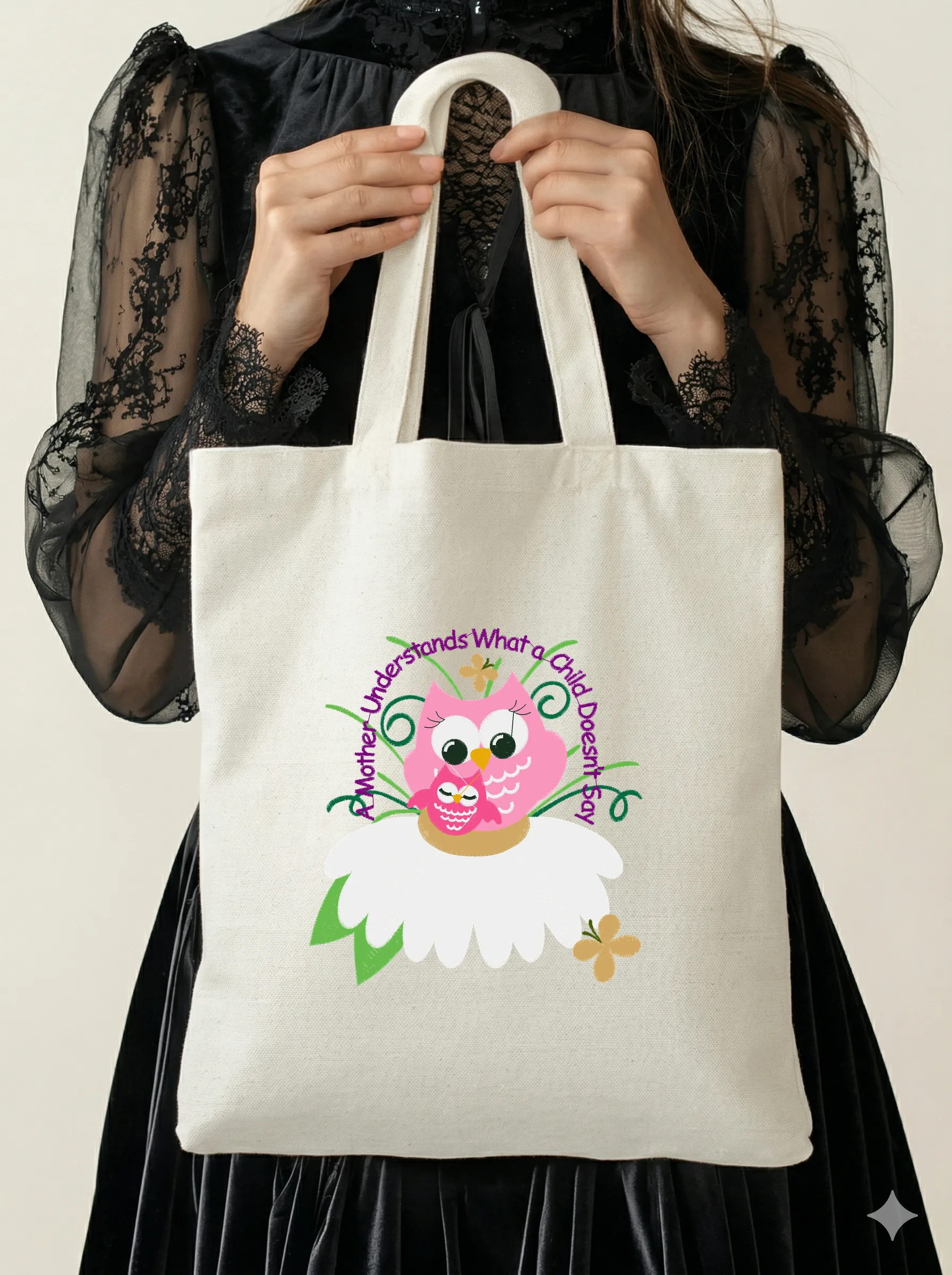 Дизайн машинной вышивки «Совушка с совенком» (125×134.5 мм) — вид 5