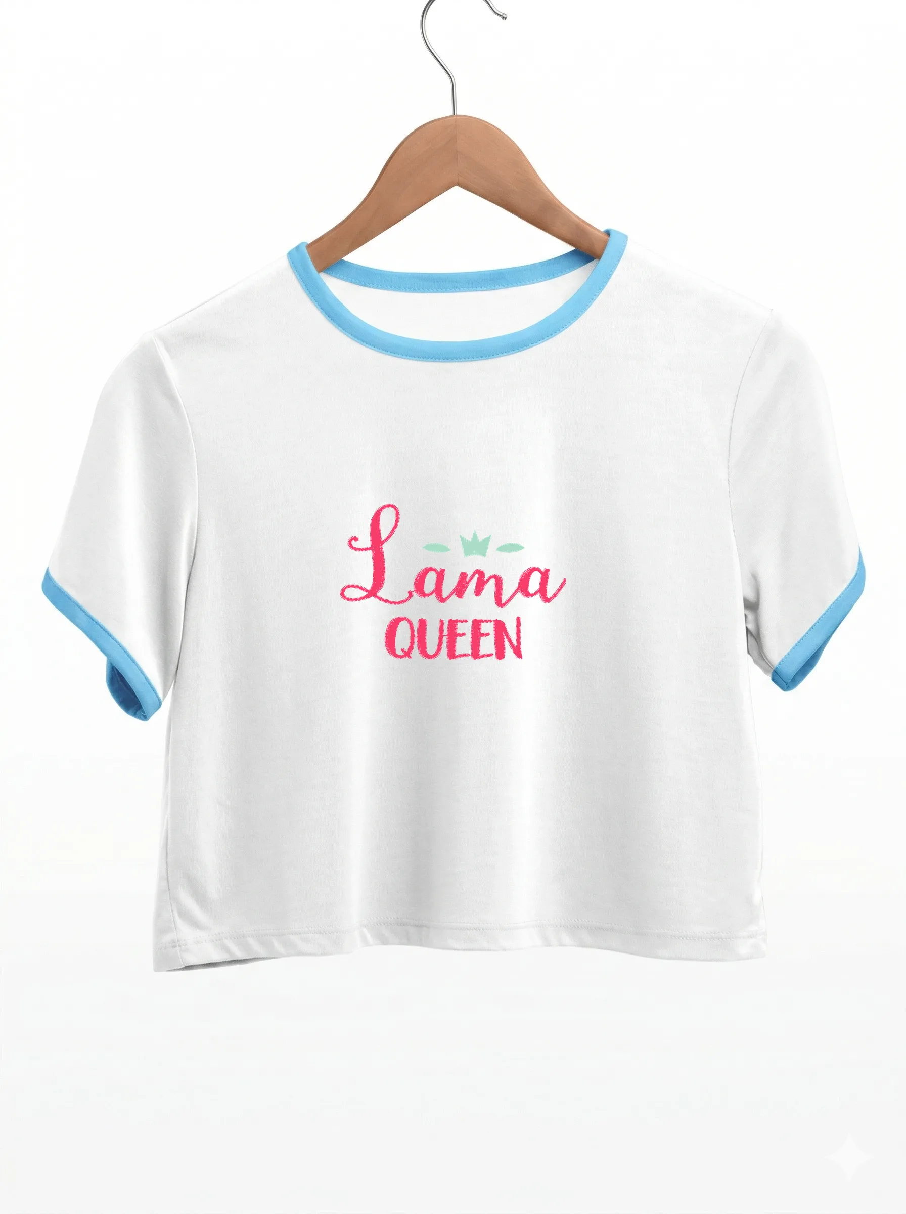 Дизайн машинной вышивки «Надпись Lama Queen» (80.3×55.2 мм) — вид 9