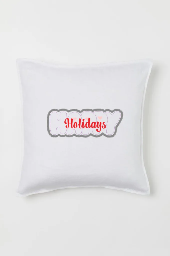 Дизайн машинной вышивки «Надпись Happy Holidays» (63×164.8 мм) — вид 2