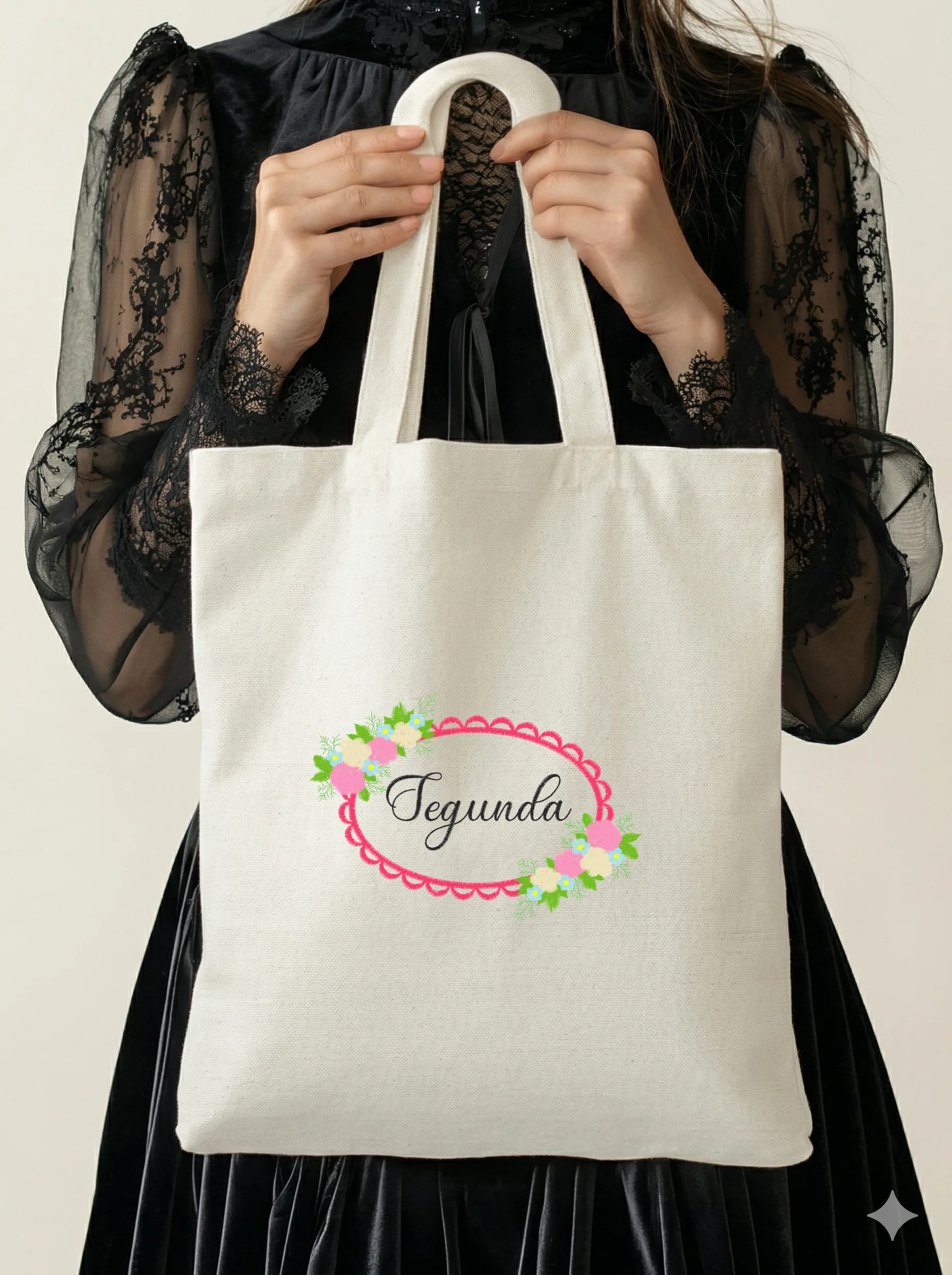 Дизайн машинной вышивки «Цветочная овальная рамка» (118.6×171.2 мм) — вид 5