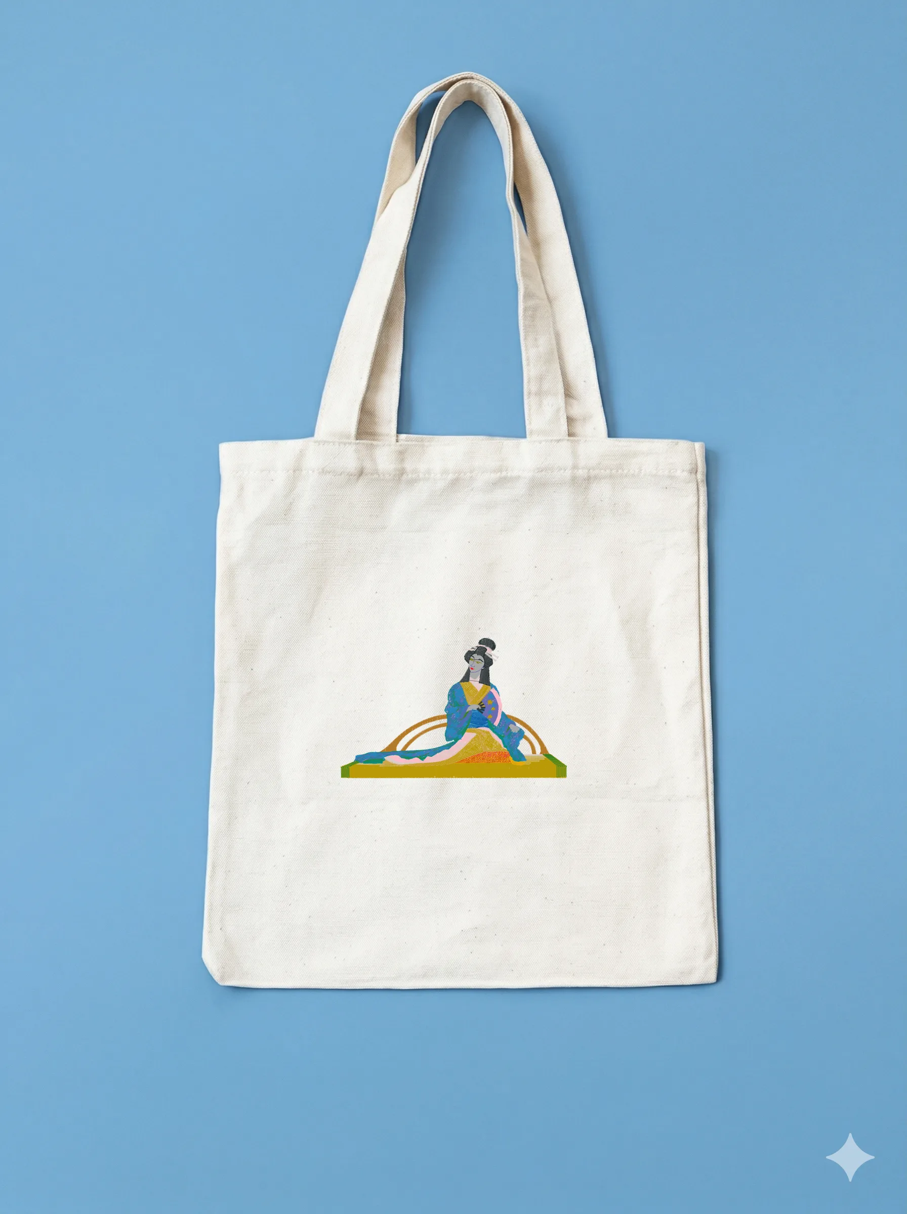 Дизайн машинной вышивки «Японская красавица с веером» (107.4×173.2 мм) — вид 10