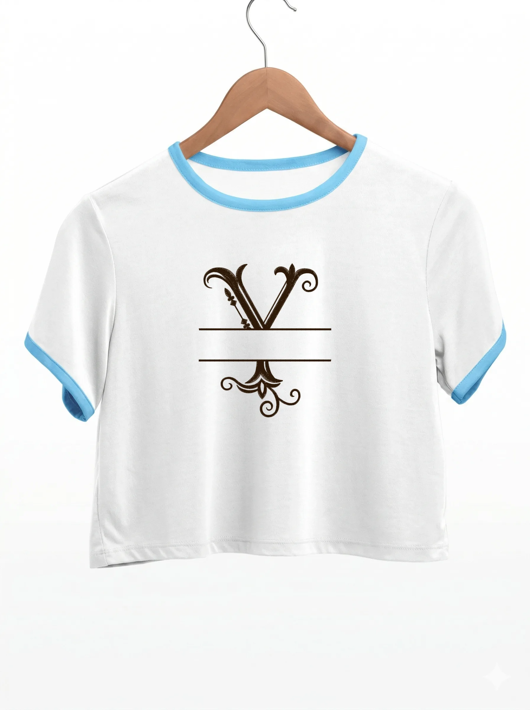 Дизайн машинной вышивки «Разрезная монограмма V» (136.4×158.8 мм) — вид 9