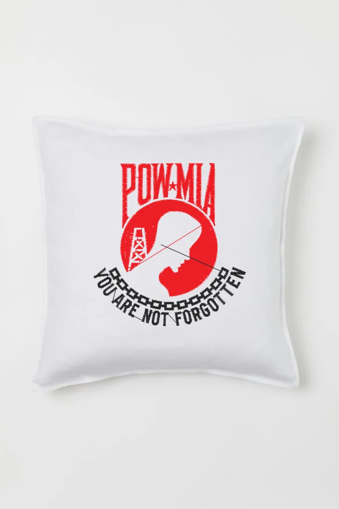 Дизайн машинной вышивки «Эмблема памяти POW MIA» (63.7×68.1 мм) — вид 2