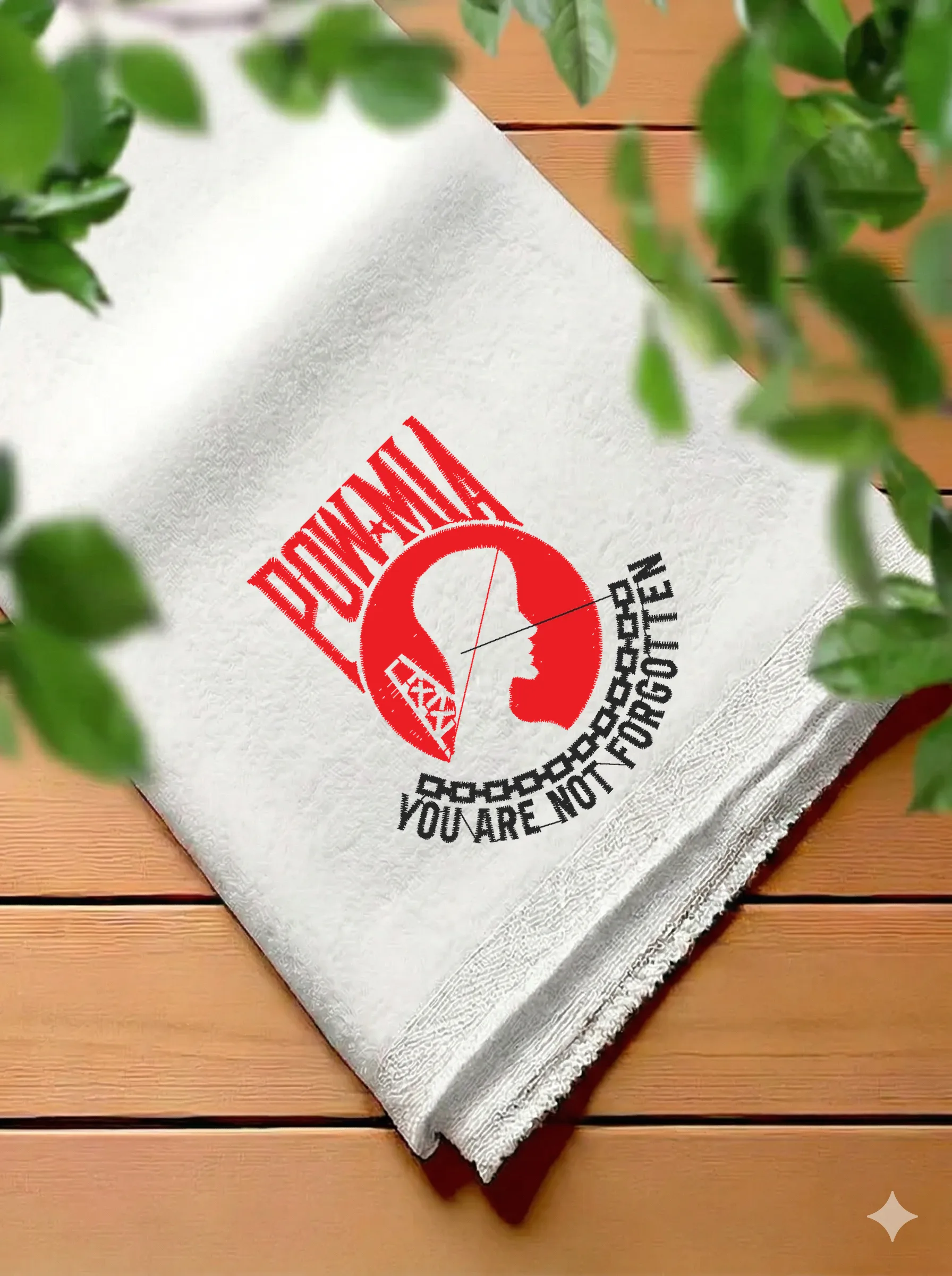 Дизайн машинной вышивки «Эмблема памяти POW MIA» (63.7×68.1 мм) — вид 7