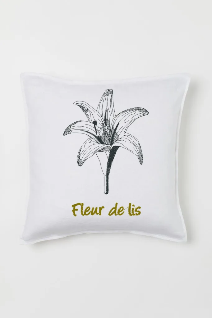 Дизайн машинной вышивки «Винтажная лилия Fleur de lis» (83×122.8 мм) — вид 2