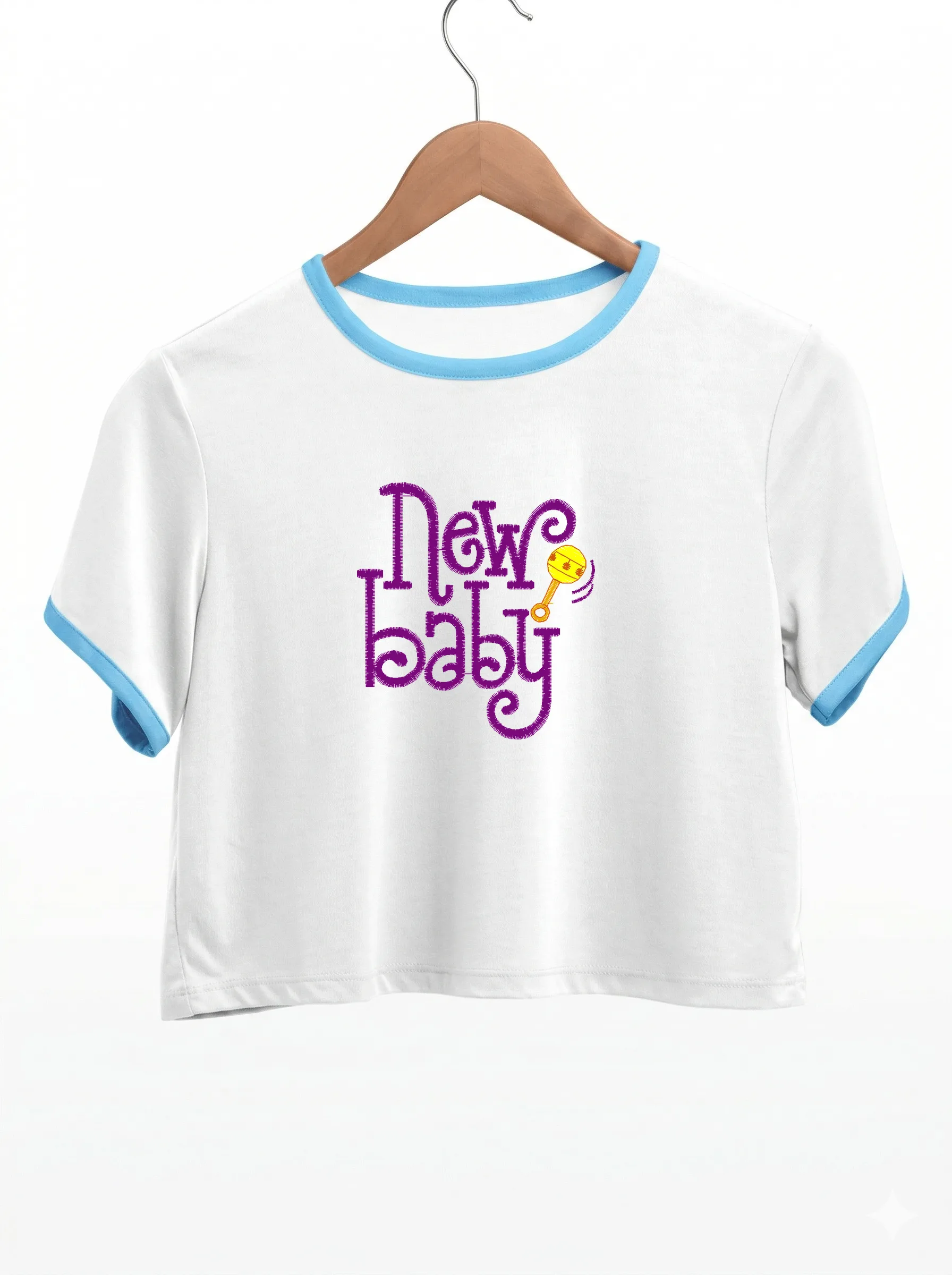Дизайн машинной вышивки «Надпись New Baby» (69.2×74.8 мм) — вид 9
