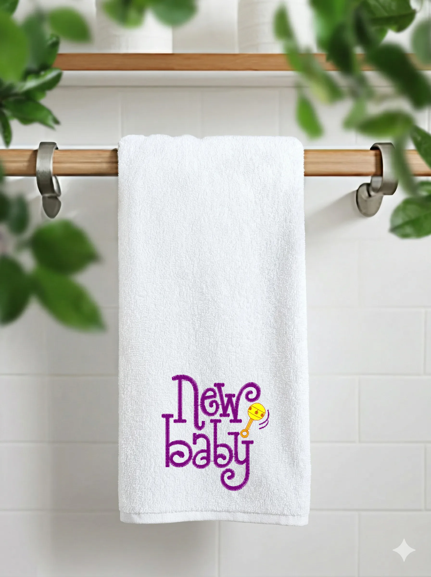 Дизайн машинной вышивки «Надпись New Baby» (69.2×74.8 мм) — вид 11