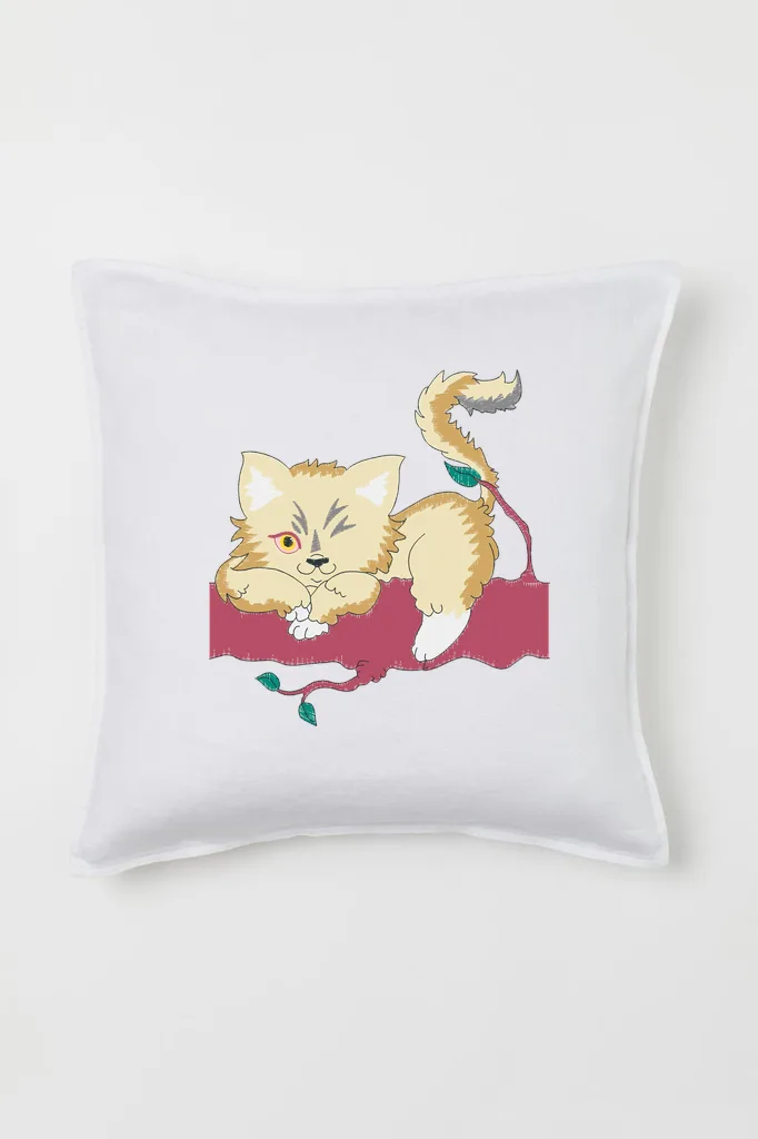 Дизайн машинной вышивки «Котёнок на ветке» (125×130.6 мм) — вид 2