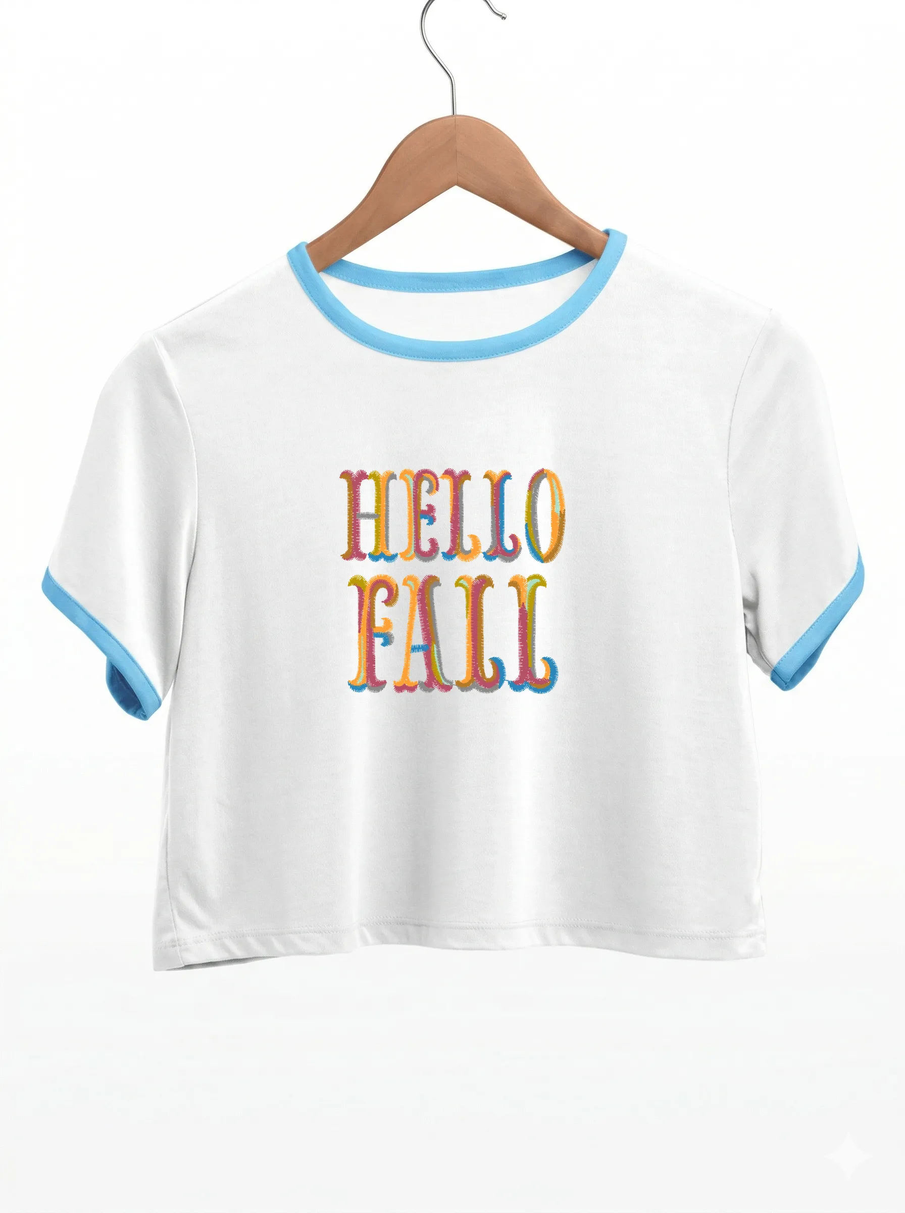 Дизайн машинной вышивки «Разноцветная надпись Hello Fall» (67.9×67.8 мм) — вид 9