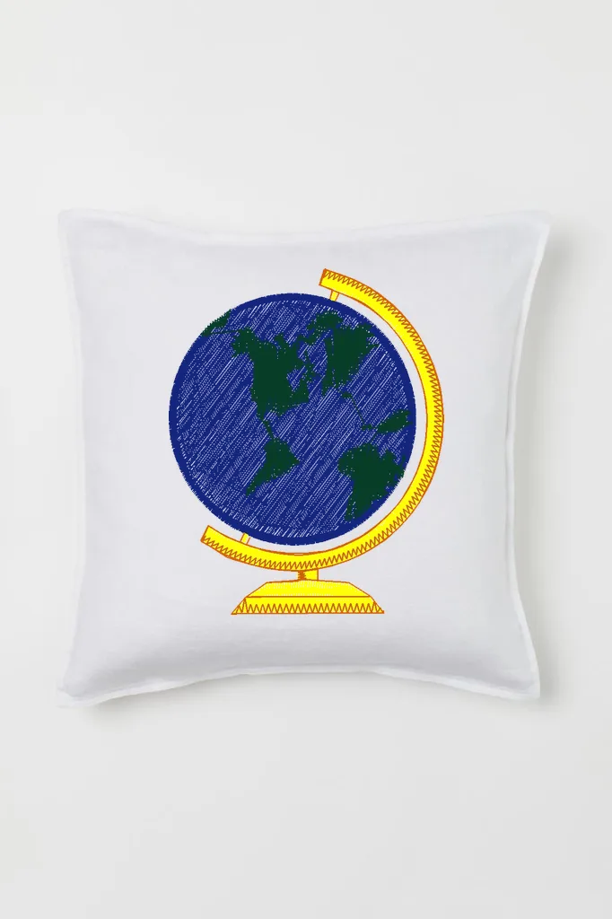 Дизайн машинной вышивки «Школьный глобус» (56.8×71.4 мм) — вид 2