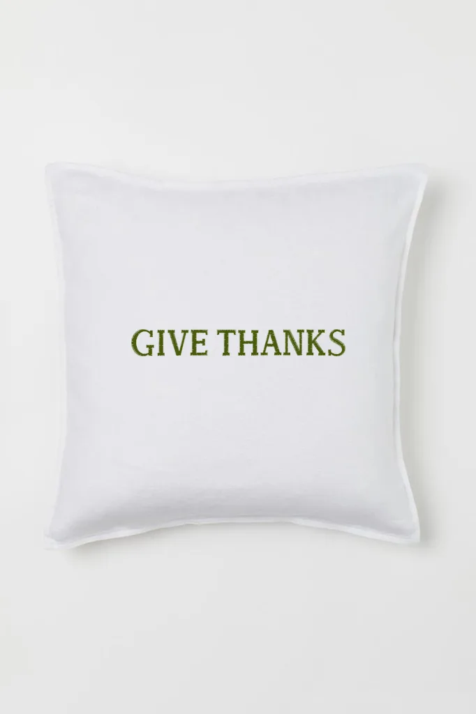 Дизайн машинной вышивки «Надпись Give Thanks» (127.7×16.1 мм) — вид 2