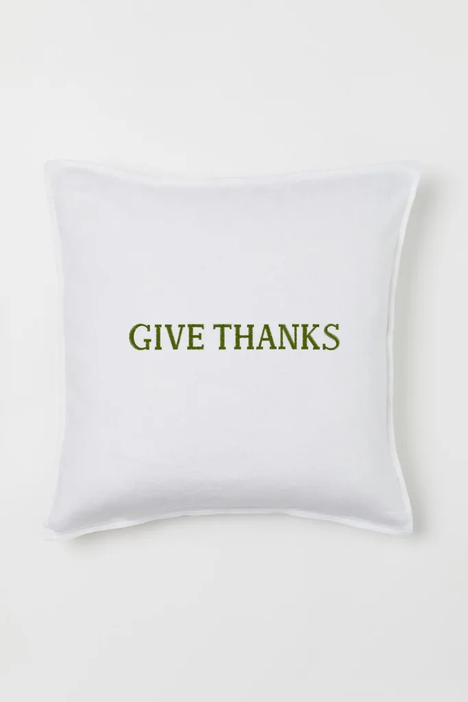 Дизайн машинной вышивки «Надпись Give Thanks» (17.7×140.4 мм) — вид 2