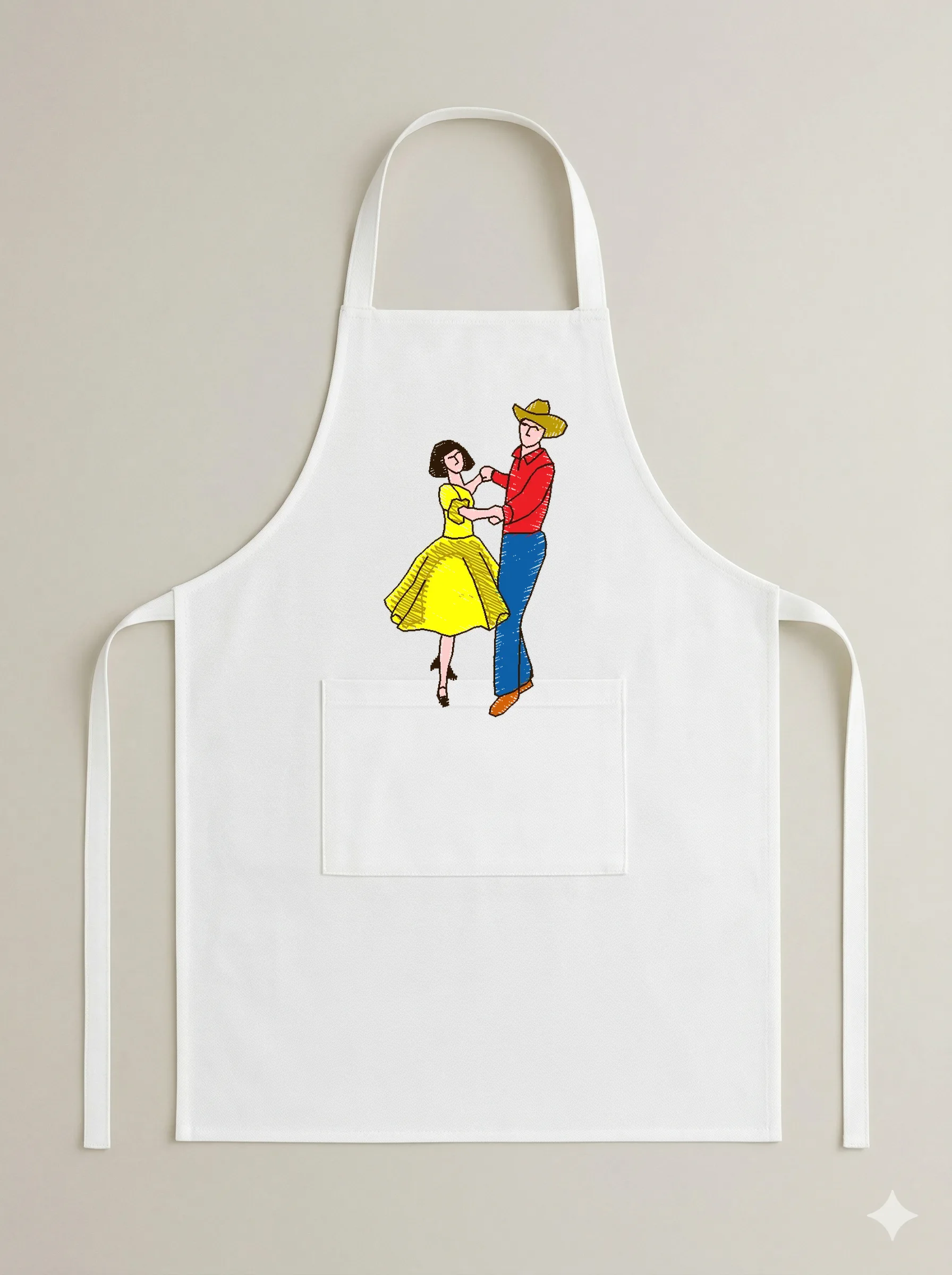 Дизайн машинной вышивки «Танцы в стиле кантри» (30.4×52.8 мм) — вид 6