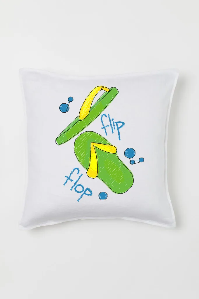 Дизайн машинной вышивки «Летние сланцы Flip Flop» (59.2×76.8 мм) — вид 2