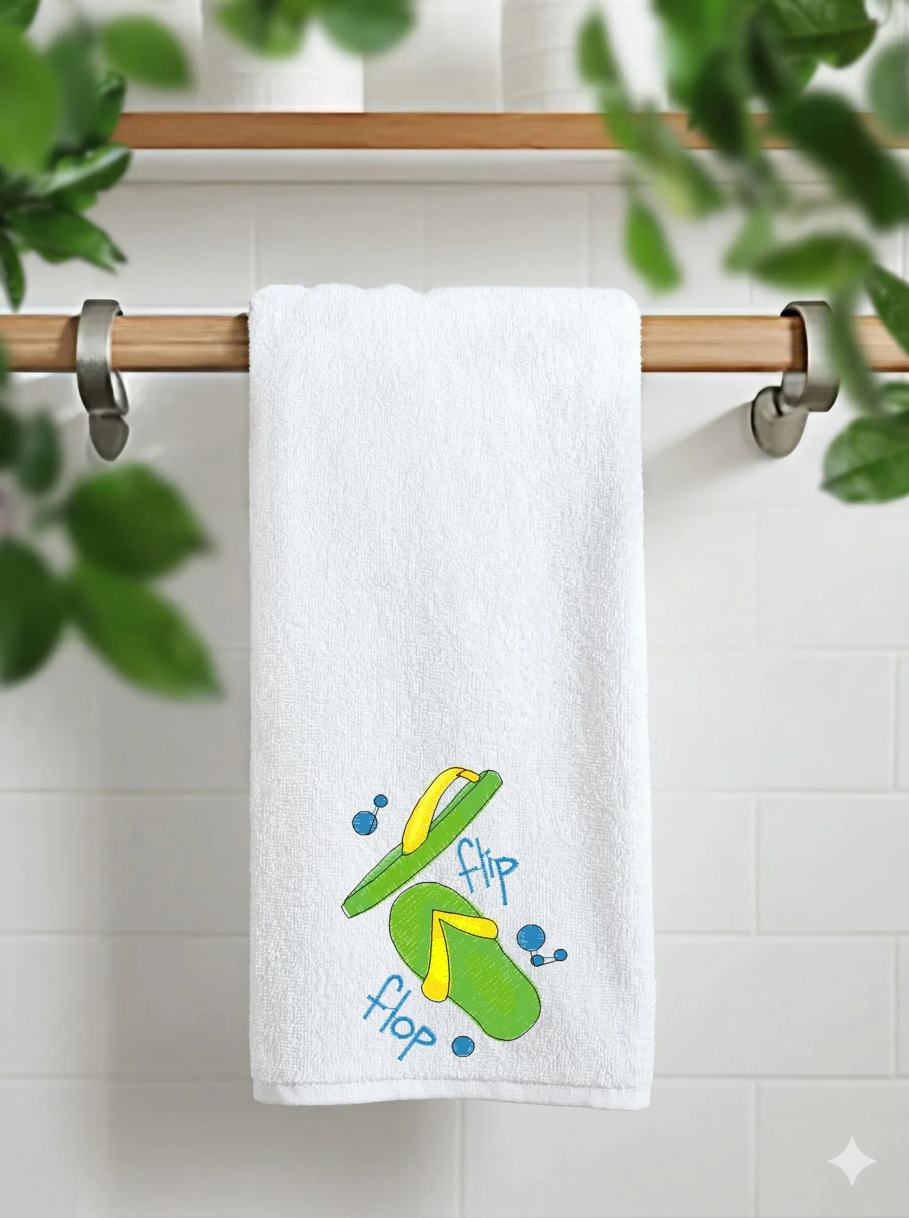 Дизайн машинной вышивки «Летние сланцы Flip Flop» (59.2×76.8 мм) — вид 11