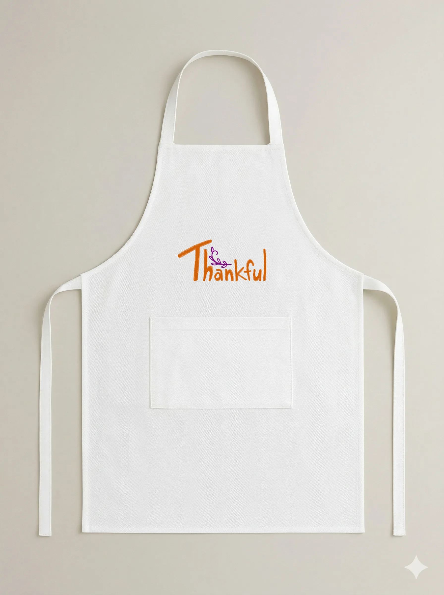 Дизайн машинной вышивки «Надпись Thankful с веточкой» (71.2×151.3 мм) — вид 6