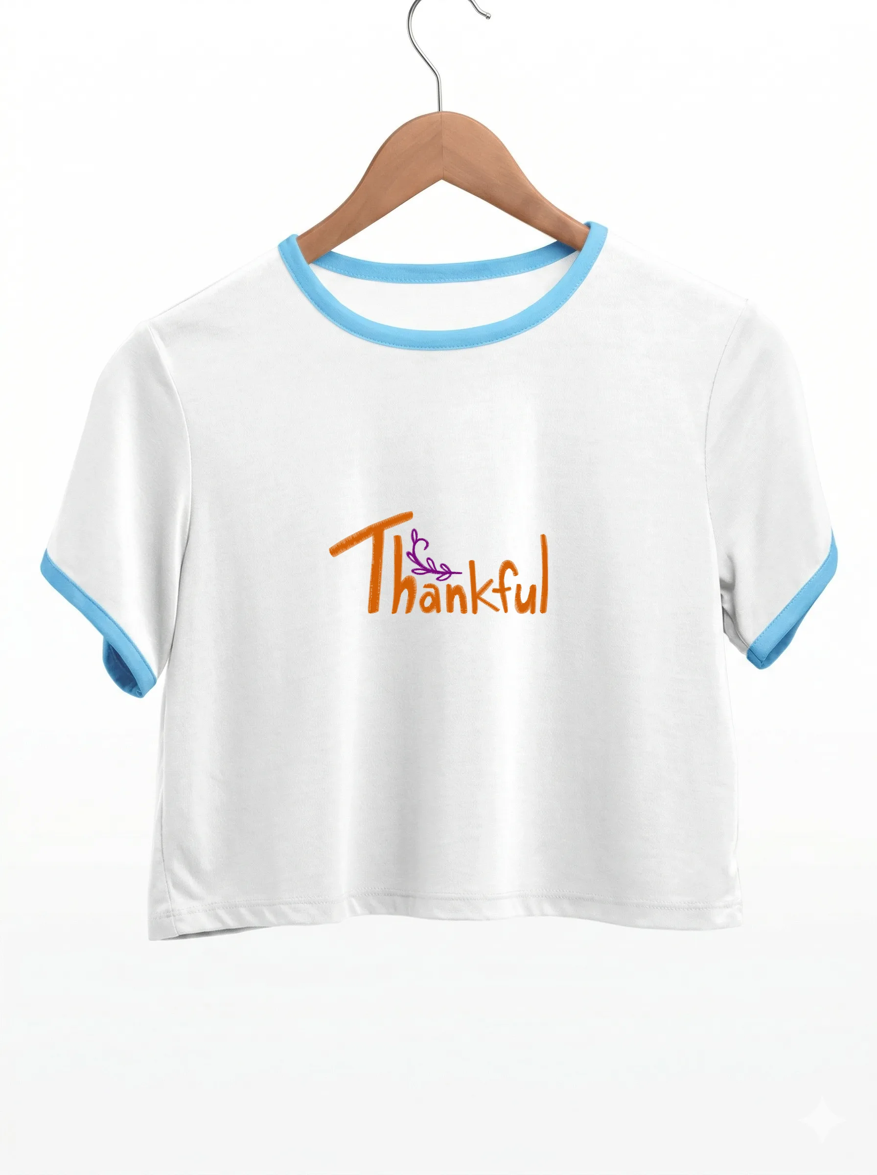 Дизайн машинной вышивки «Надпись Thankful с веточкой» (71.2×151.3 мм) — вид 9