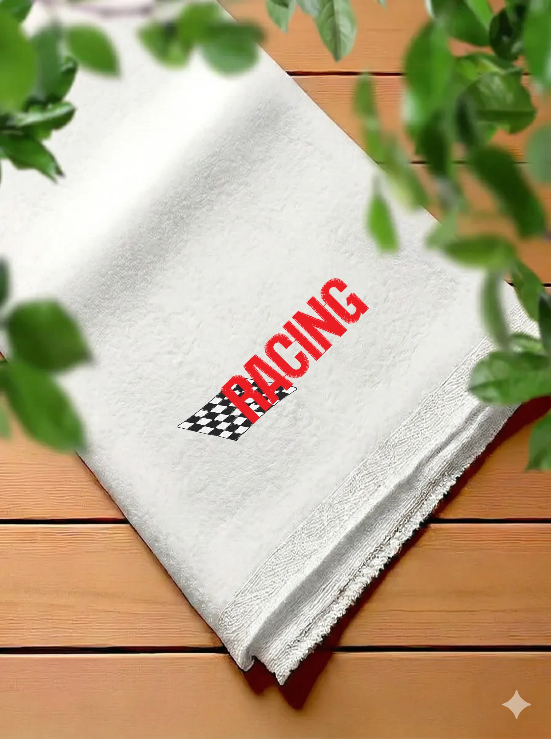 Дизайн машинной вышивки «Спортивный логотип RACING» (97.8×26 мм) — вид 7