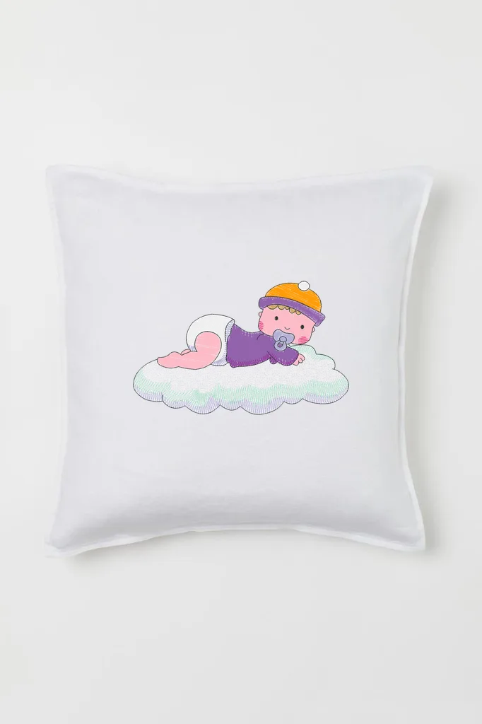 Дизайн машинной вышивки «Малыш на облачке» (75.6×121.9 мм) — вид 2
