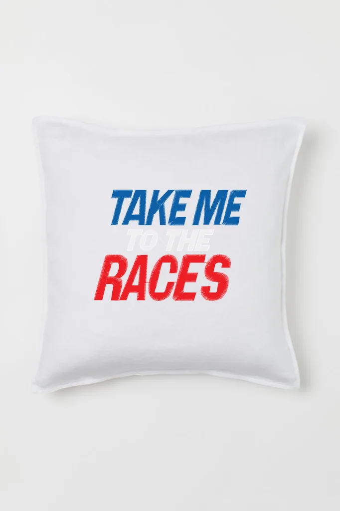 Дизайн машинной вышивки «Надпись Take Me To The Races» (97.9×71.1 мм) — вид 2