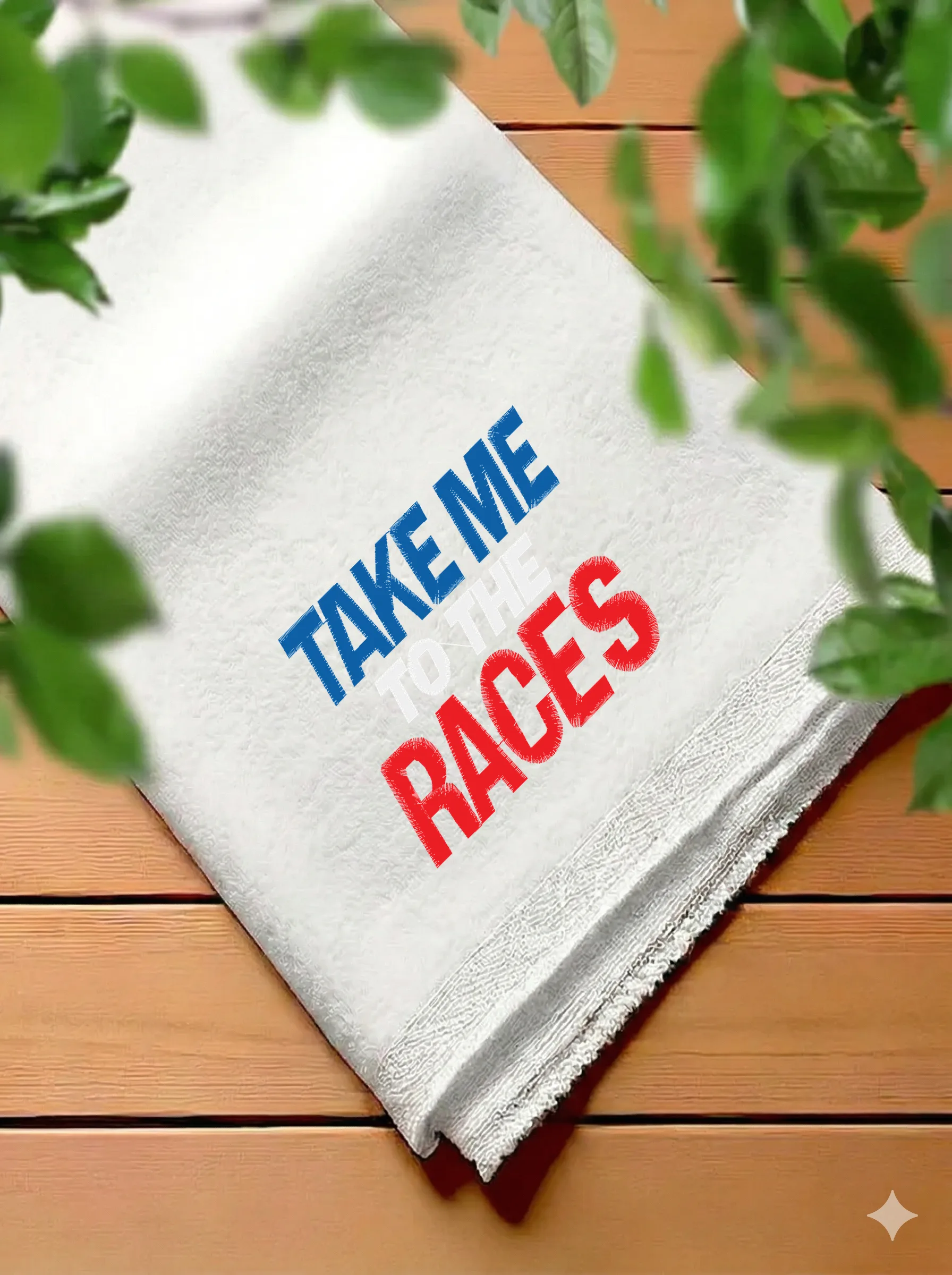 Дизайн машинной вышивки «Надпись Take Me To The Races» (97.9×71.1 мм) — вид 7