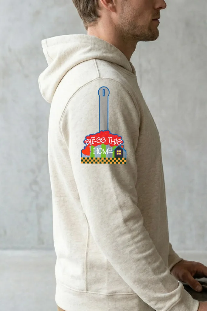 Дизайн машинной вышивки «Табличка Bless This Home» (141.2×239 мм) — вид 3