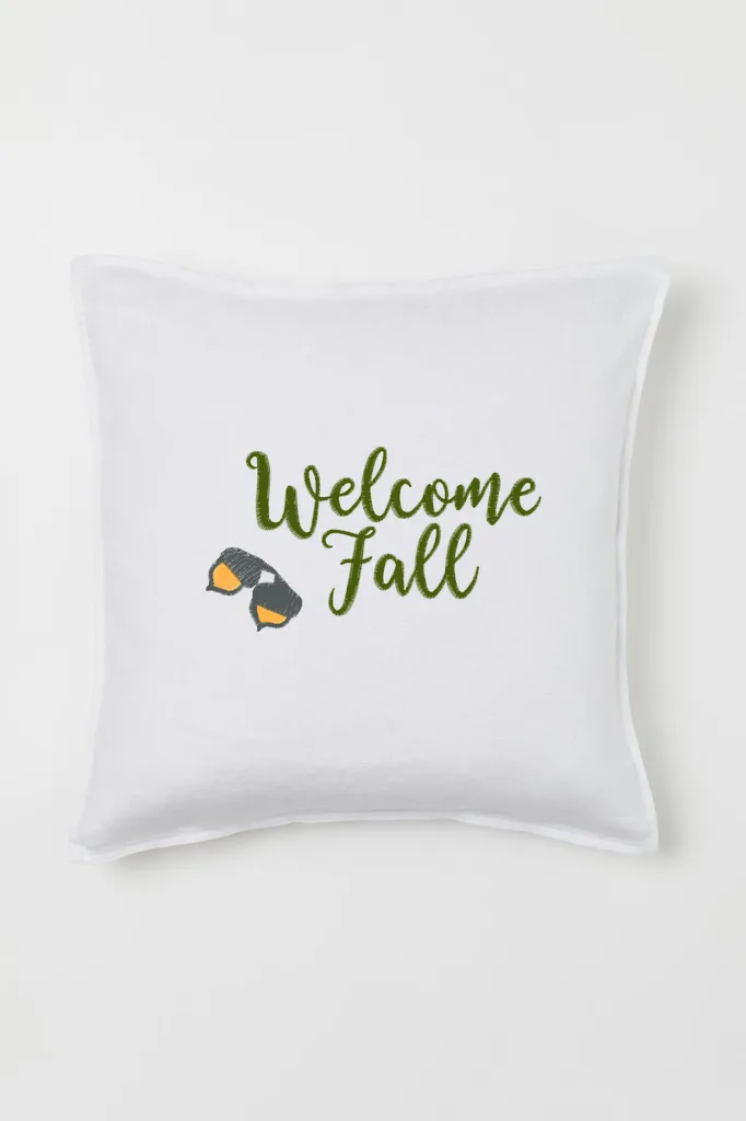 Дизайн машинной вышивки «Осенняя надпись Welcome Fall» (72.9×132.2 мм) — вид 2