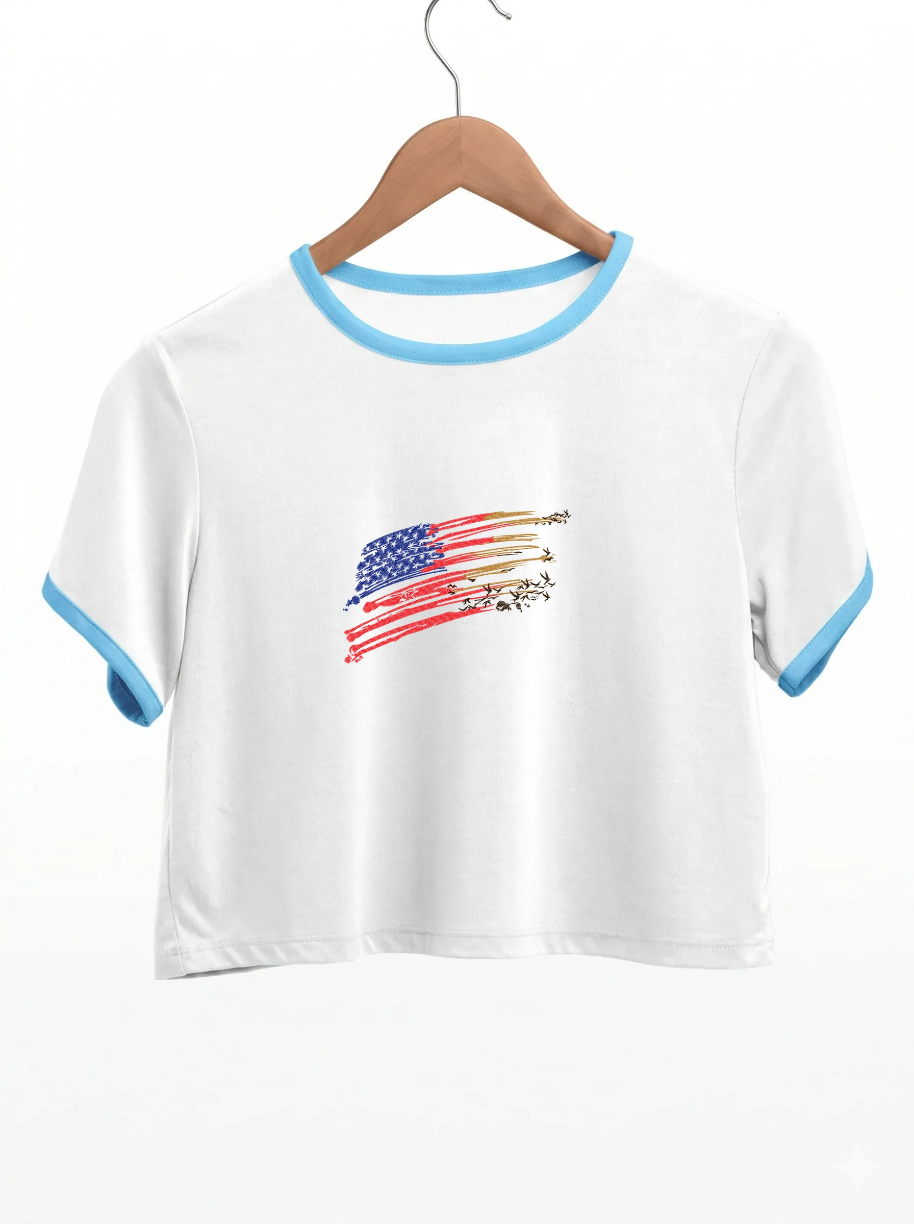 Дизайн машинной вышивки «Флаг США гранж» (169×249.9 мм) — вид 9