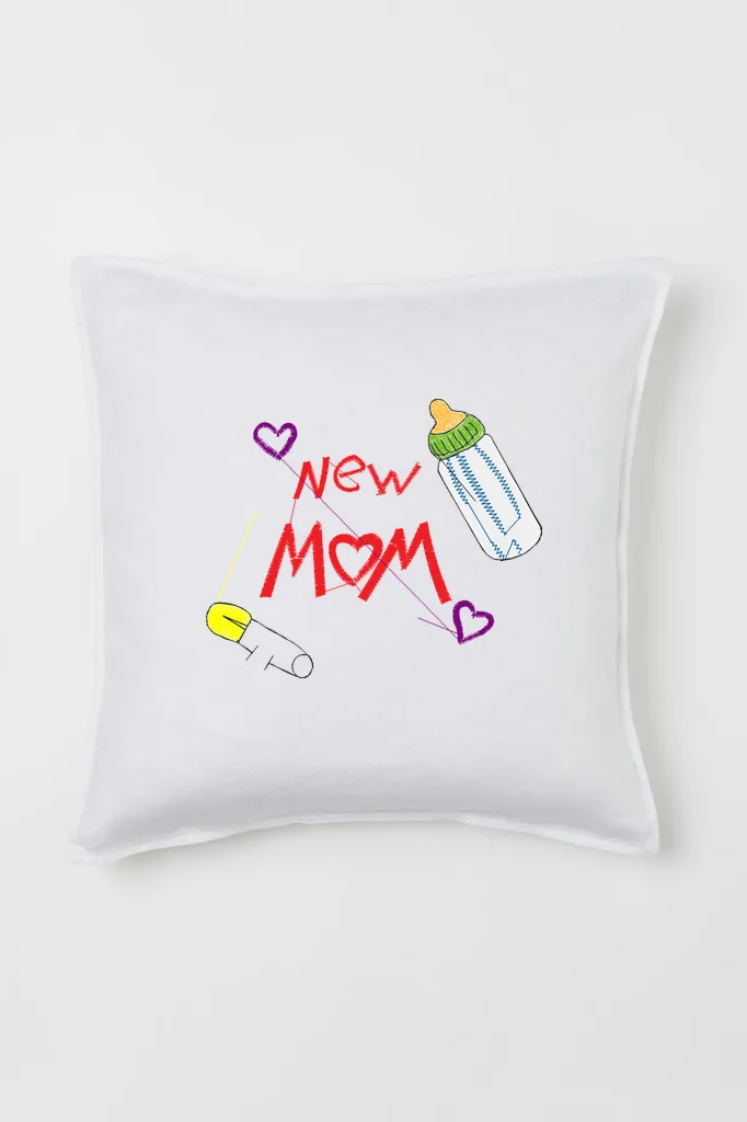 Дизайн машинной вышивки «Надпись New Mom» (100×83 мм) — вид 2