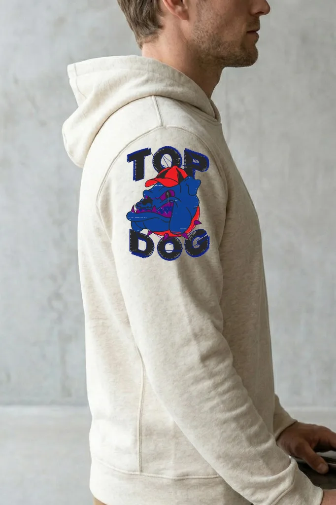 Дизайн машинной вышивки «Крутой бульдог Top Dog» (41.3×56.7 мм) — вид 3