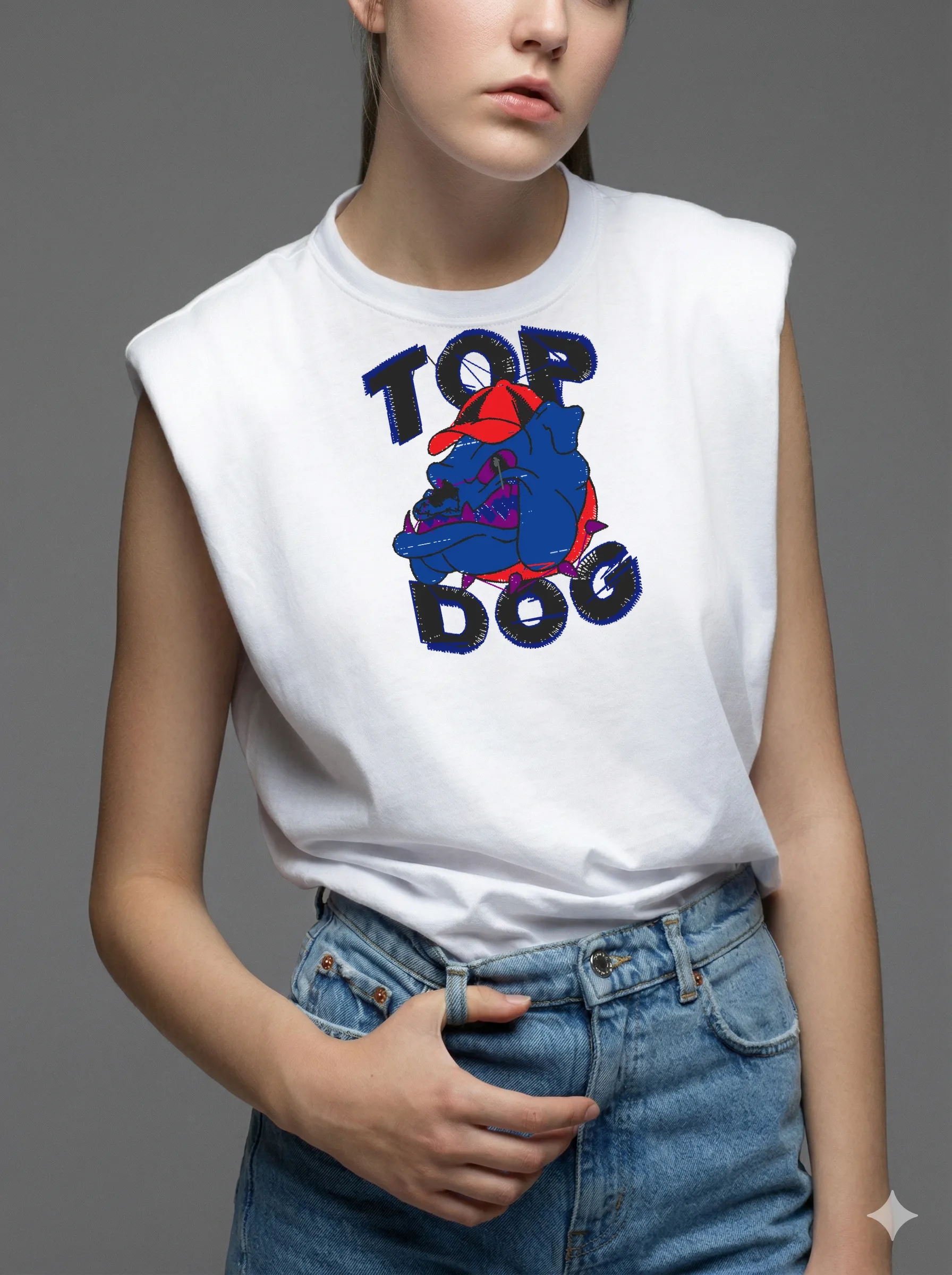 Дизайн машинной вышивки «Крутой бульдог Top Dog» (41.3×56.7 мм) — вид 8