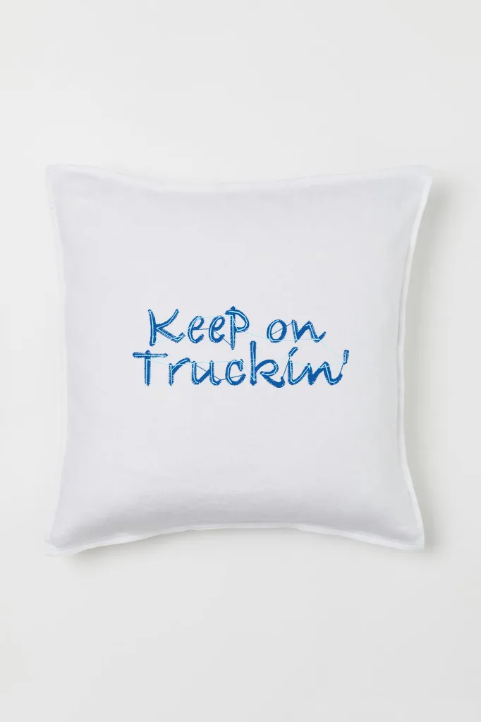 Дизайн машинной вышивки «Надпись Keep on Truckin» (77×29 мм) — вид 2