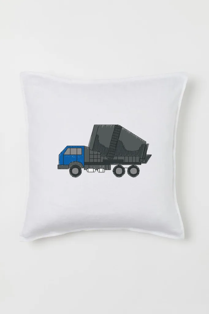 Дизайн машинной вышивки «Синяя бетономешалка» (67.8×38 мм) — вид 2