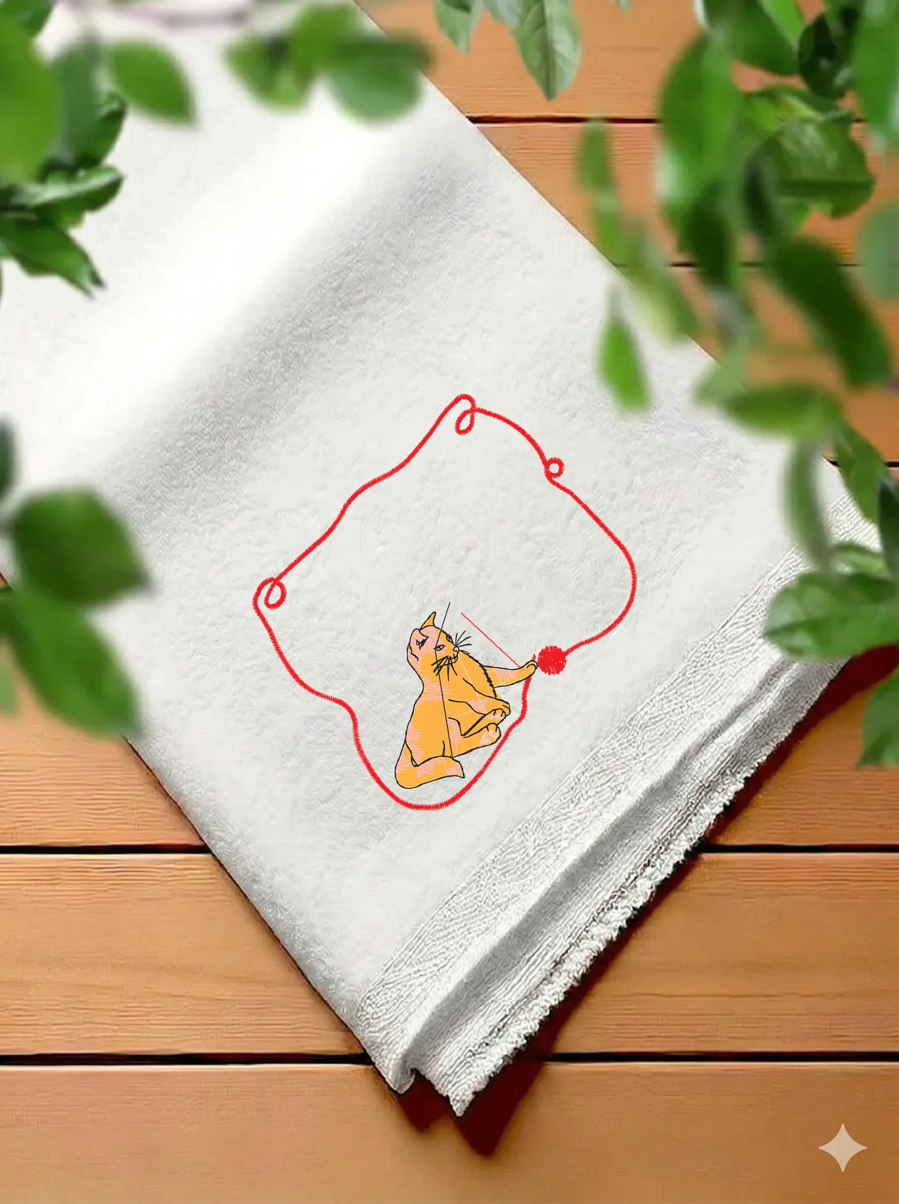 Игривый кот с клубком (миниатюра 7)