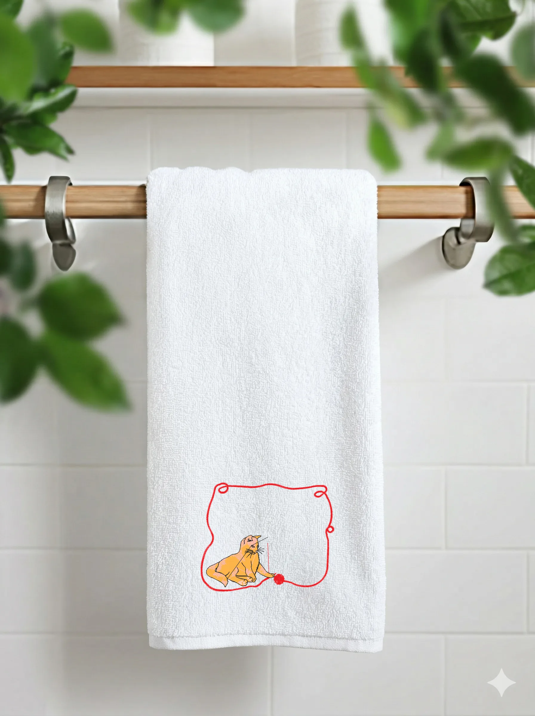 Игривый кот с клубком (миниатюра 11)