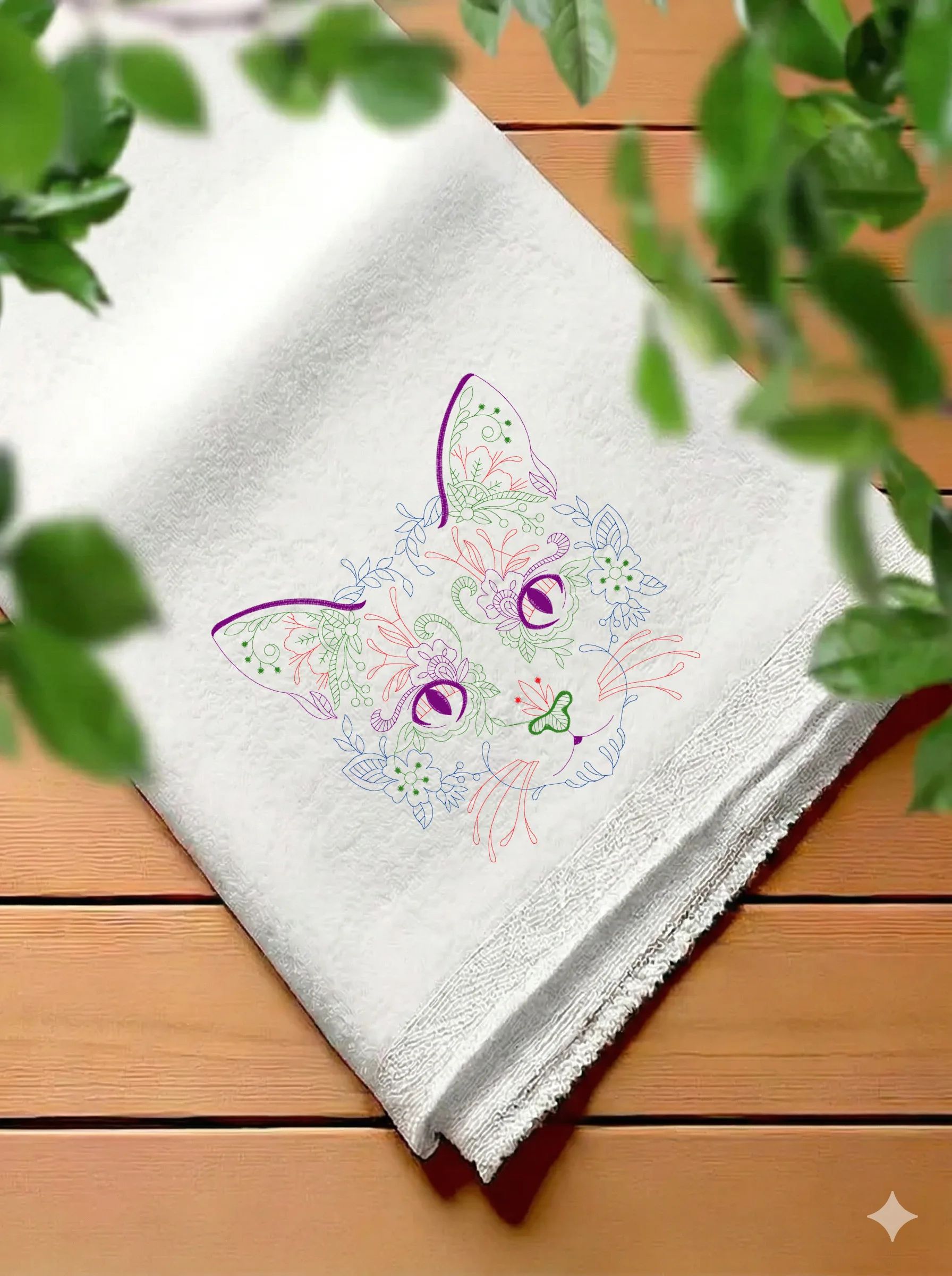 Декоративный цветочный кот (миниатюра 7)