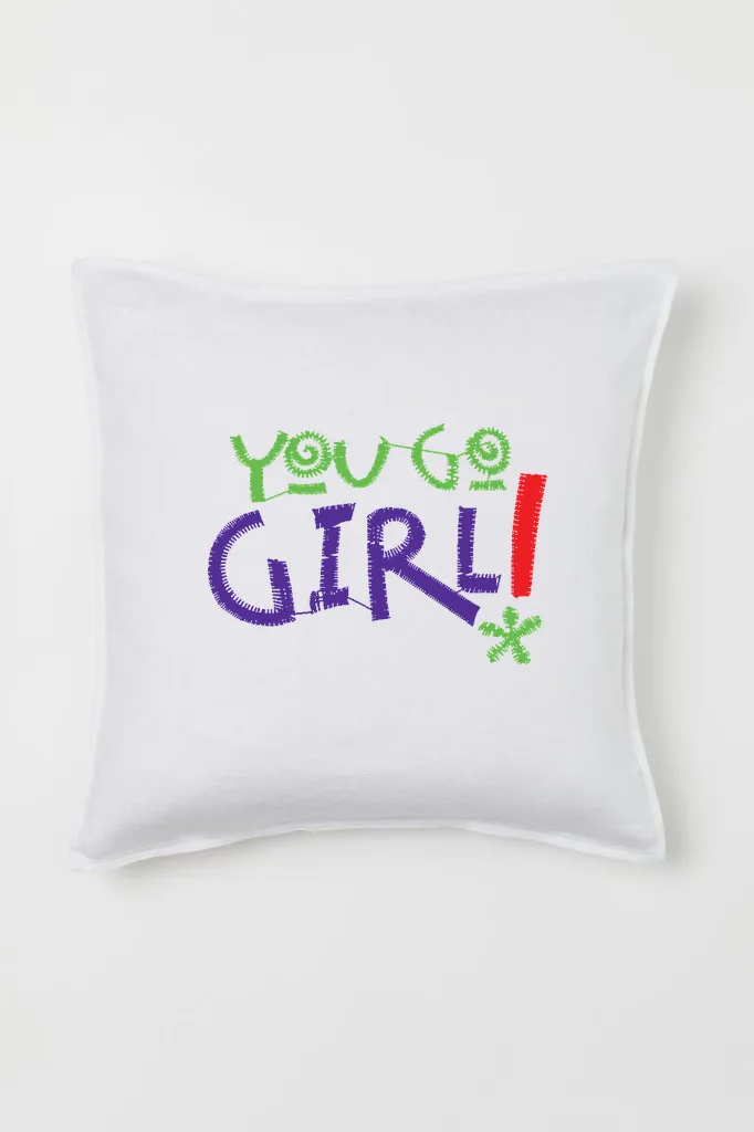 Дизайн машинной вышивки «Яркая надпись You Go Girl» (50.8×35.9 мм) — вид 2