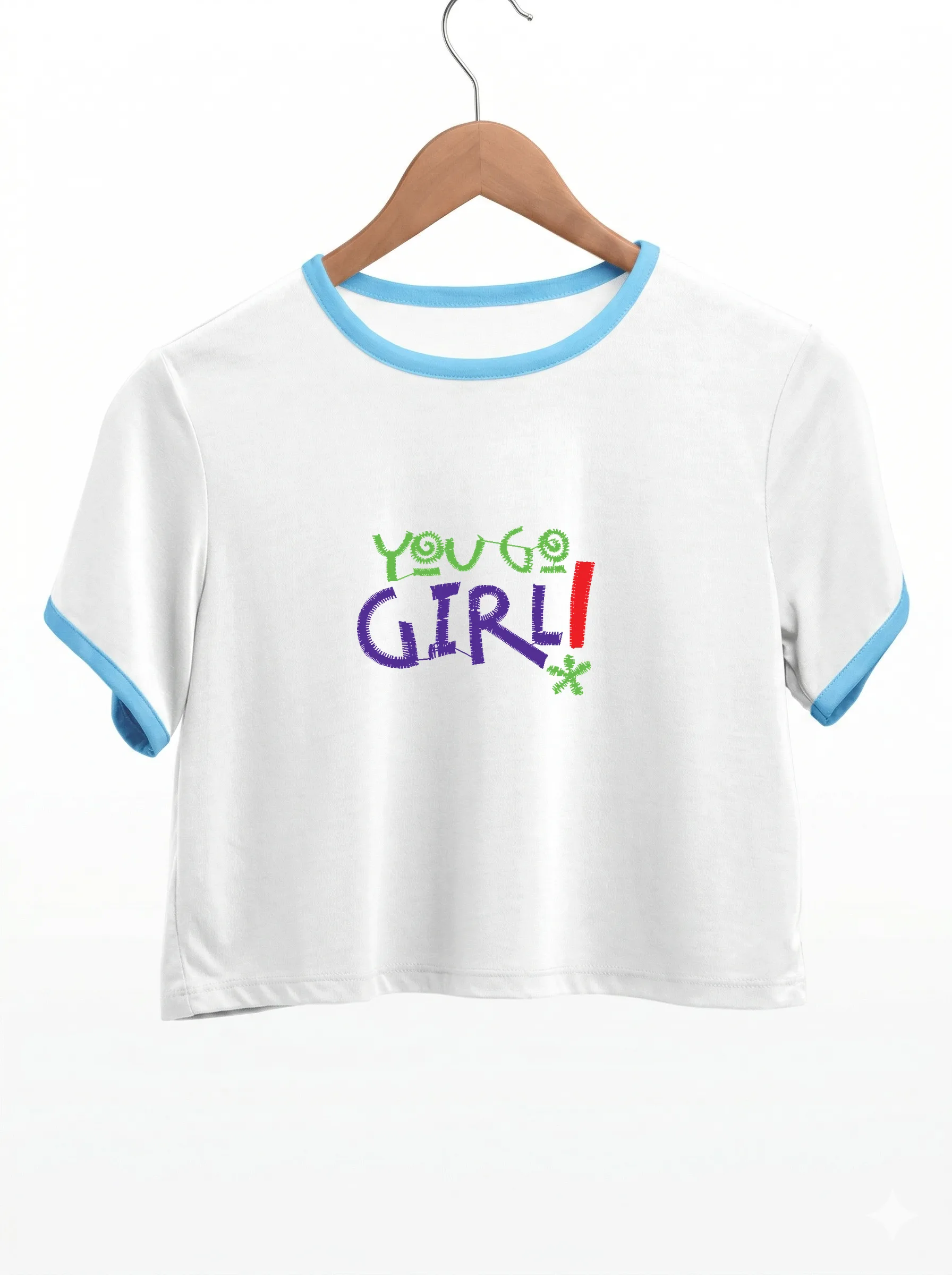 Дизайн машинной вышивки «Яркая надпись You Go Girl» (50.8×35.9 мм) — вид 9