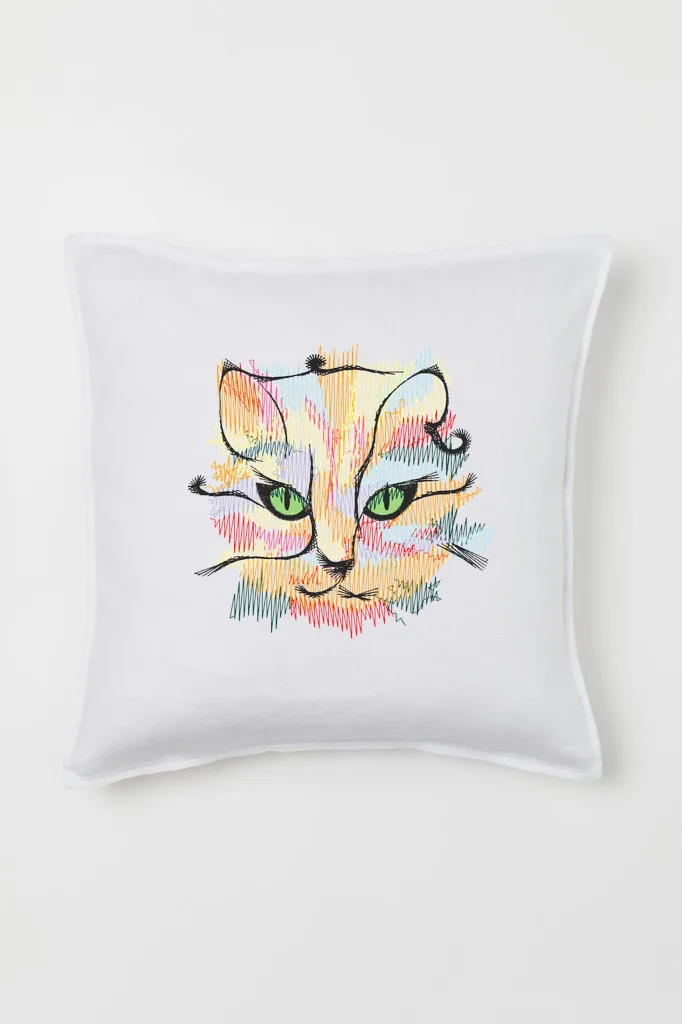 Cat Portrait Satin Spots String Lines S (миниатюра 2)