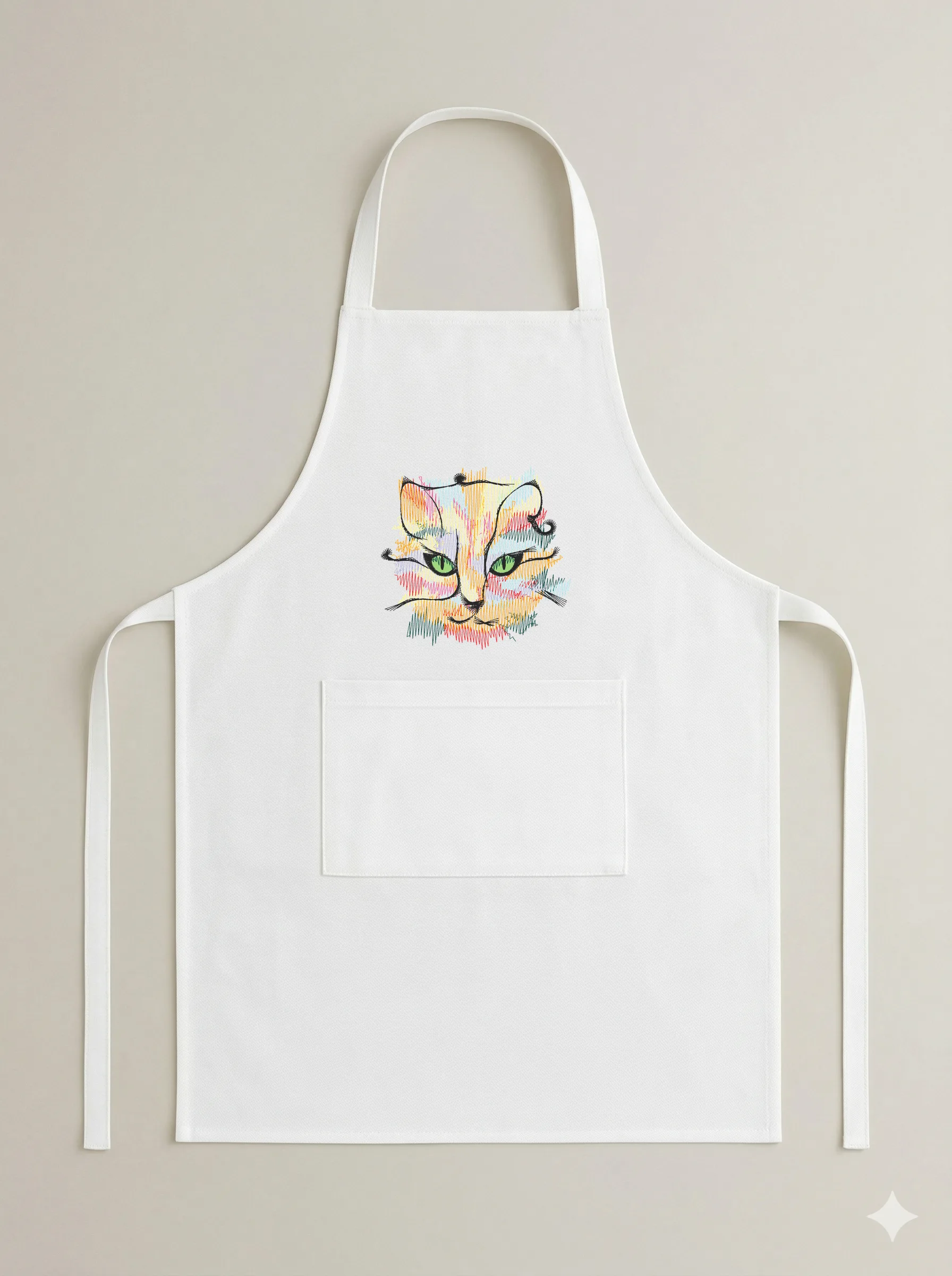 Cat Portrait Satin Spots String Lines S (миниатюра 6)