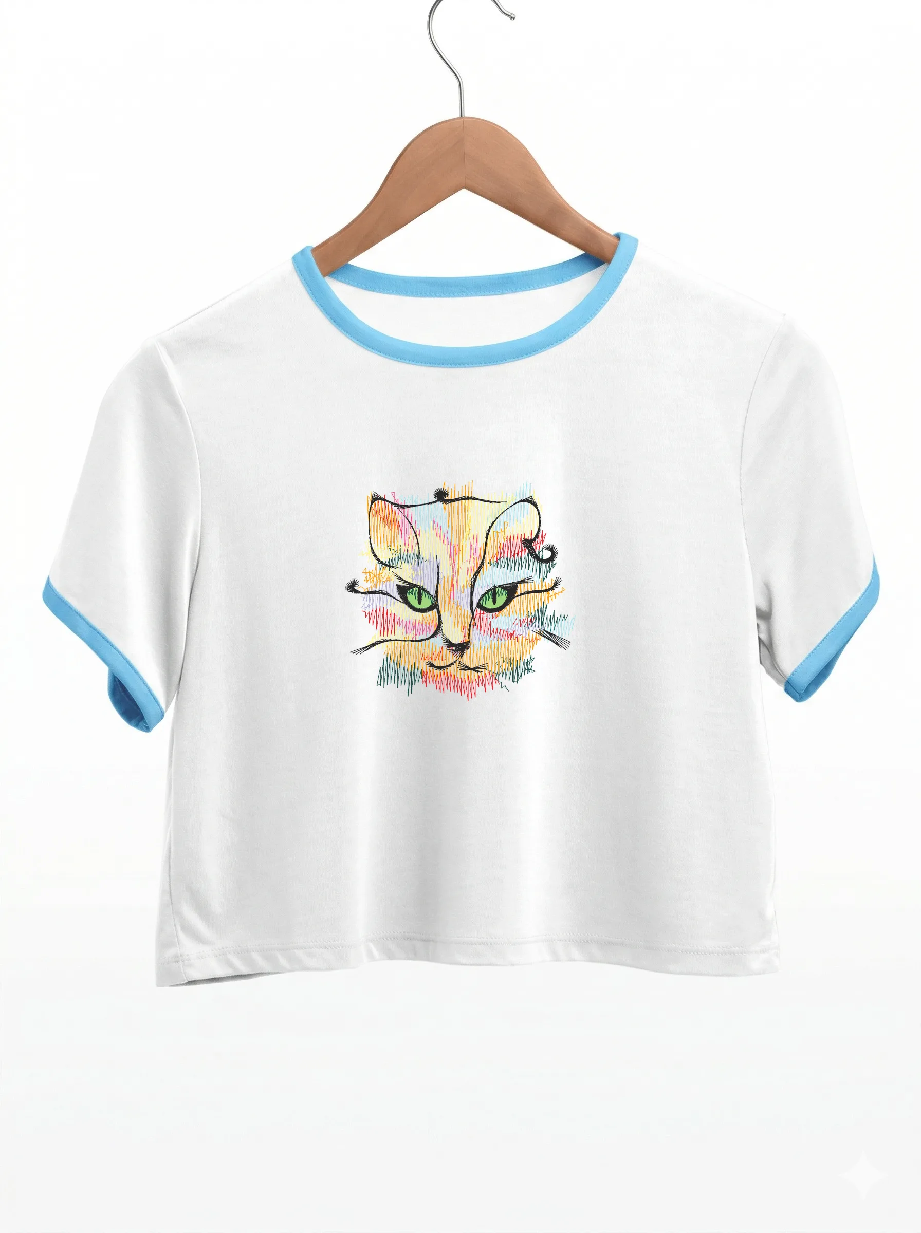 Cat Portrait Satin Spots String Lines S (миниатюра 9)