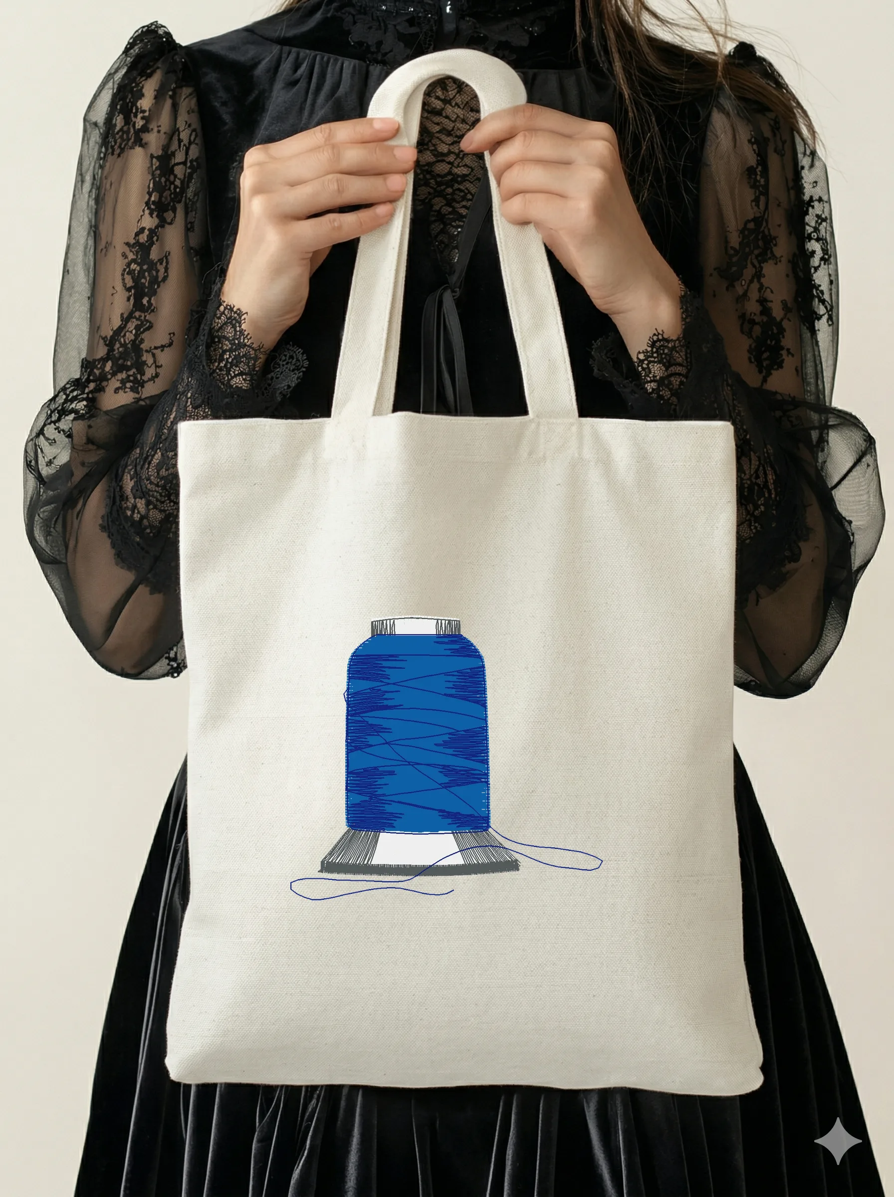 Дизайн машинной вышивки «Катушка синих ниток» (78.3×71.4 мм) — вид 5