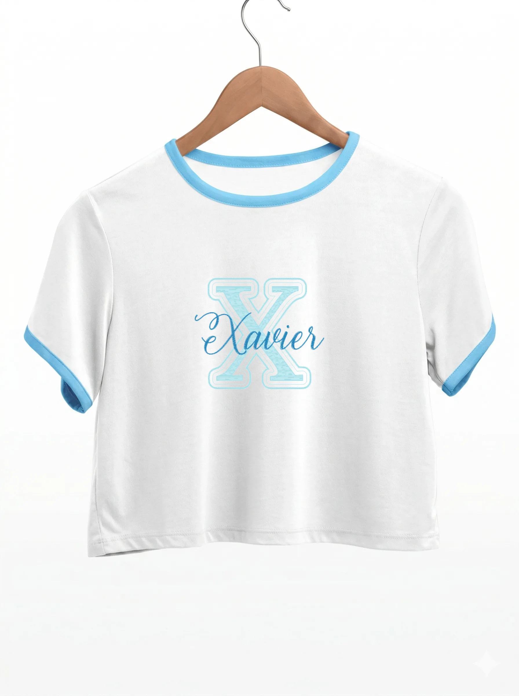 Дизайн машинной вышивки «Именная монограмма Xavier» (99.3×85.1 мм) — вид 9