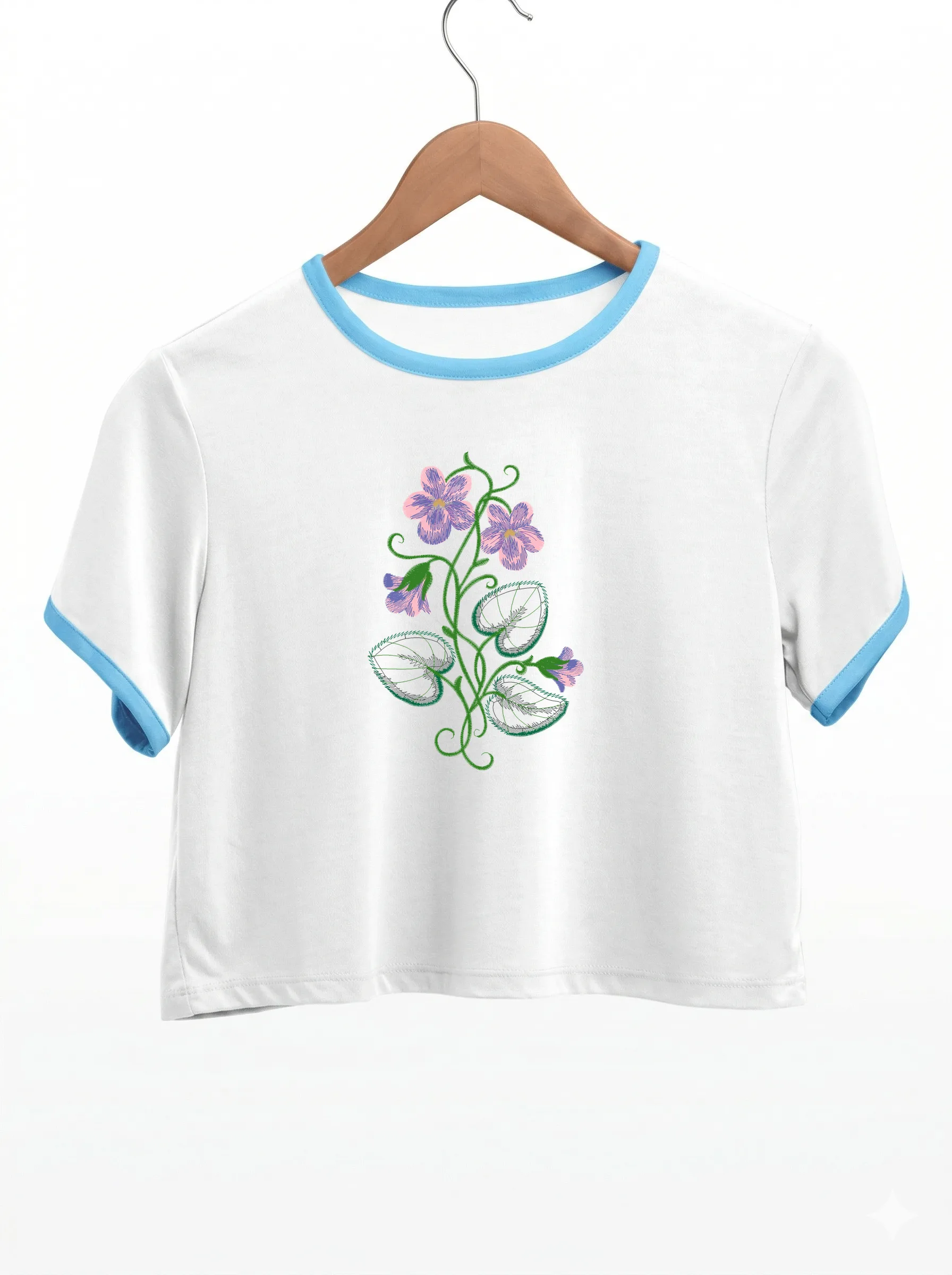 Дизайн машинной вышивки «Изящные лесные фиалки» (118×174.2 мм) — вид 9